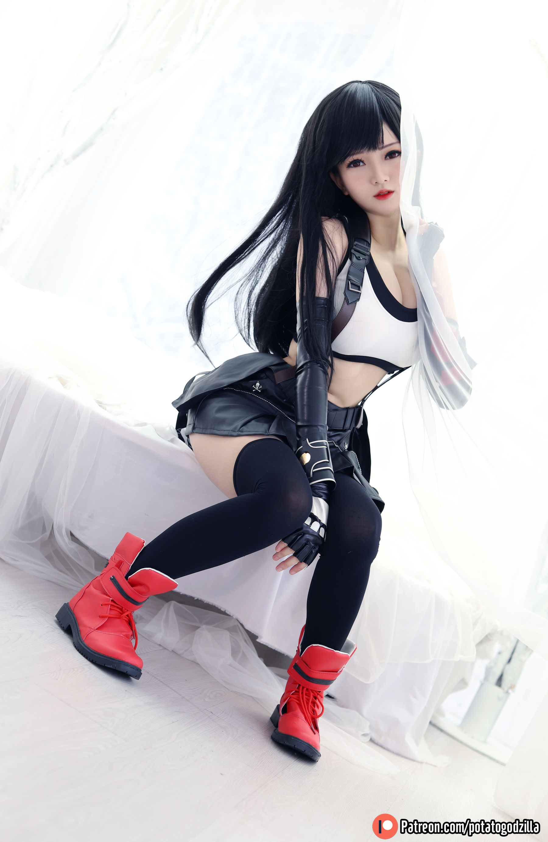 Coser小姐姐Potato Godzilla – Tifa Cosplay-第81张