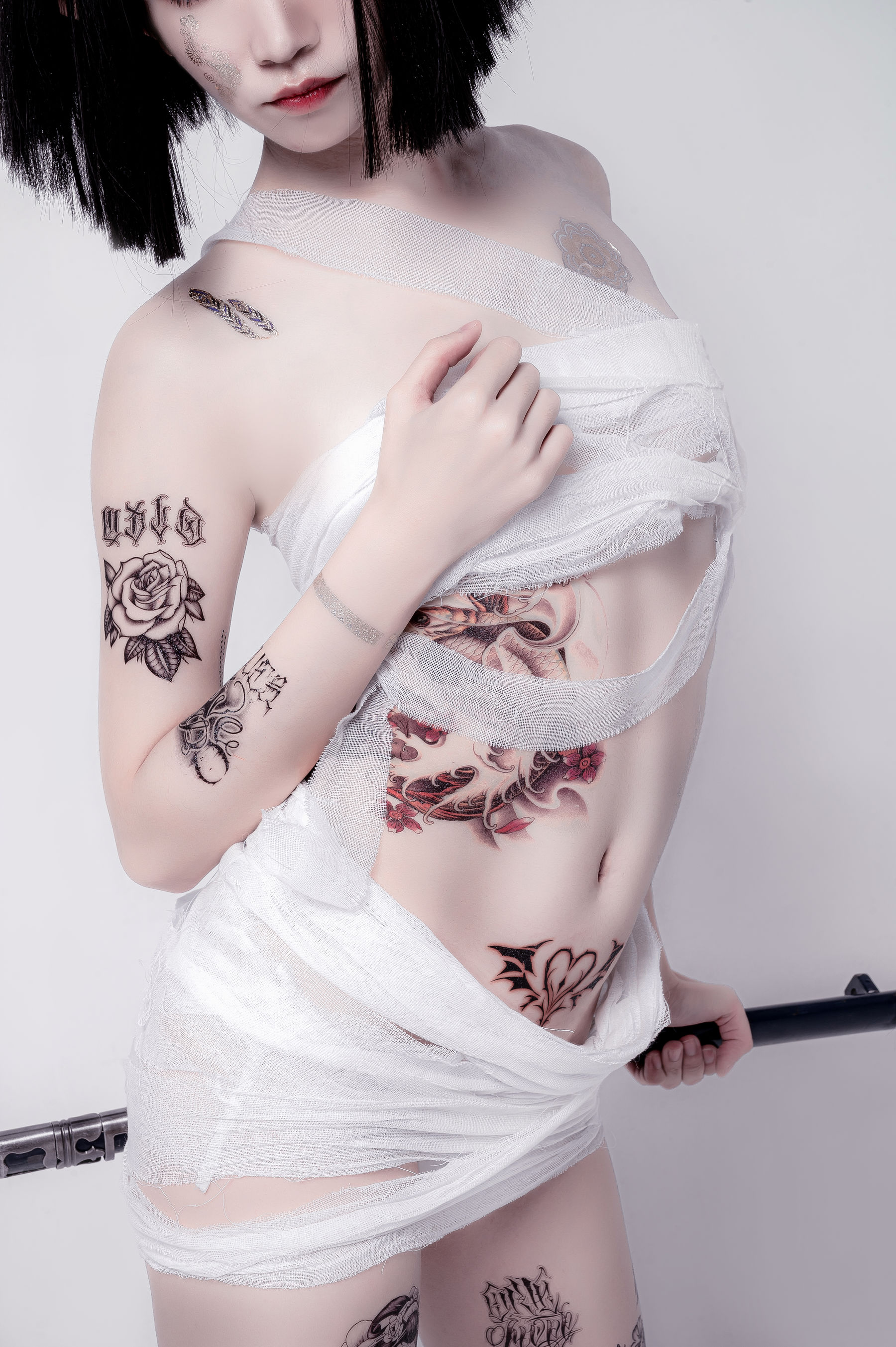 动漫博主阮邑_Fairy – 绑带和武士 Cosplay-第19张