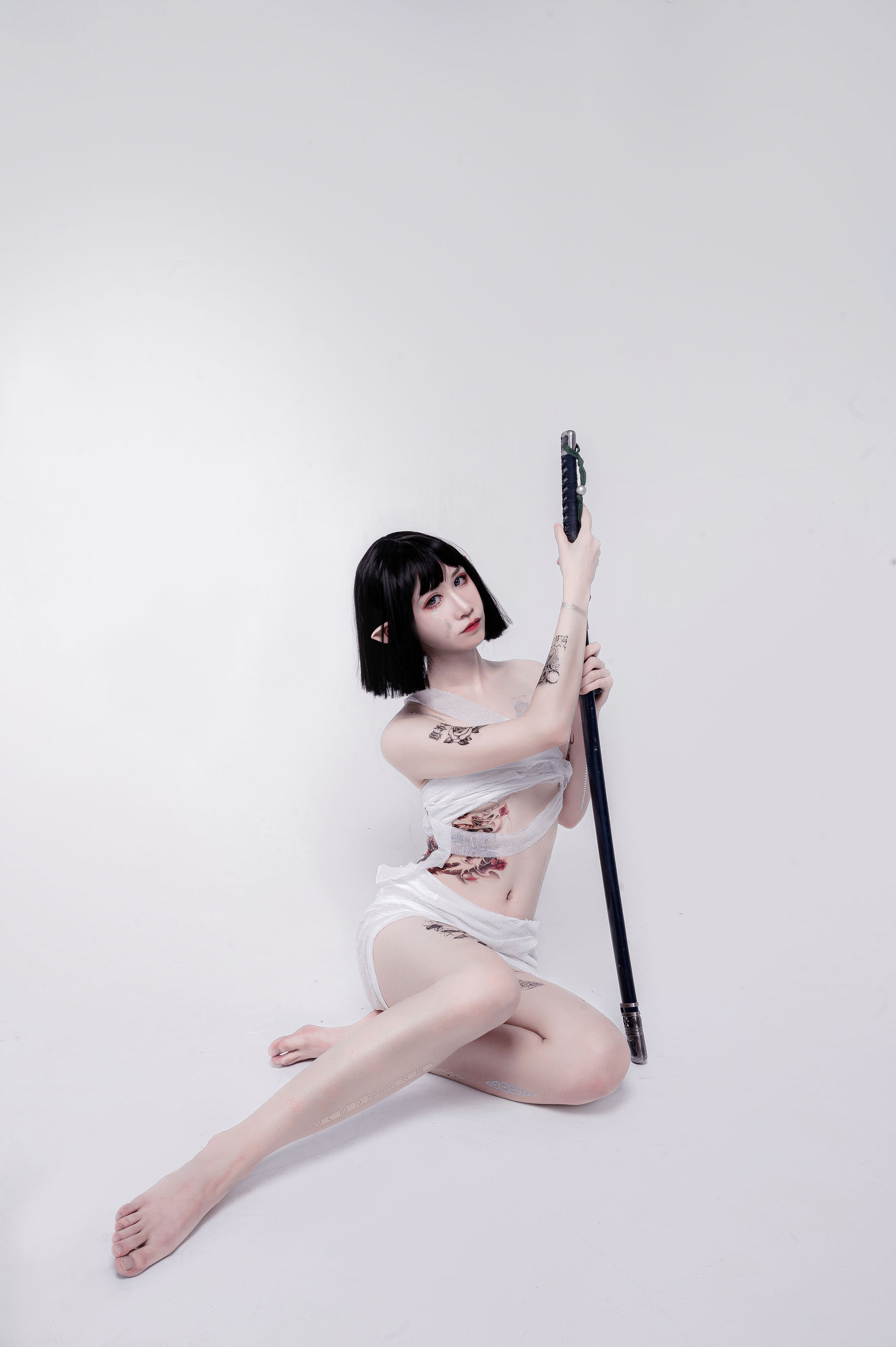 动漫博主阮邑_Fairy – 绑带和武士 Cosplay-第25张