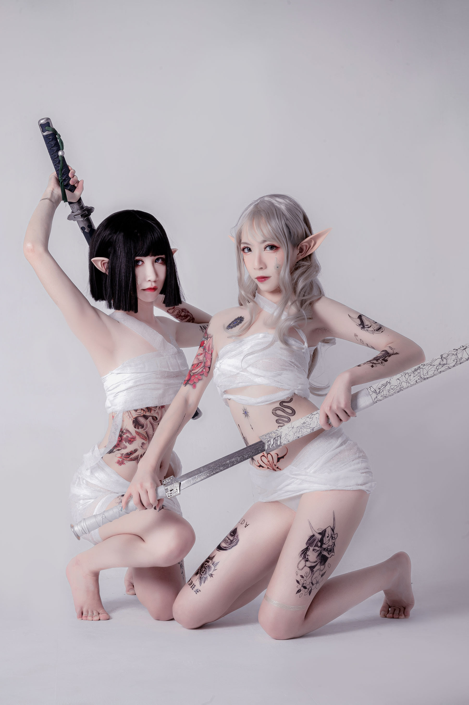 动漫博主阮邑_Fairy – 绑带和武士 Cosplay-第26张