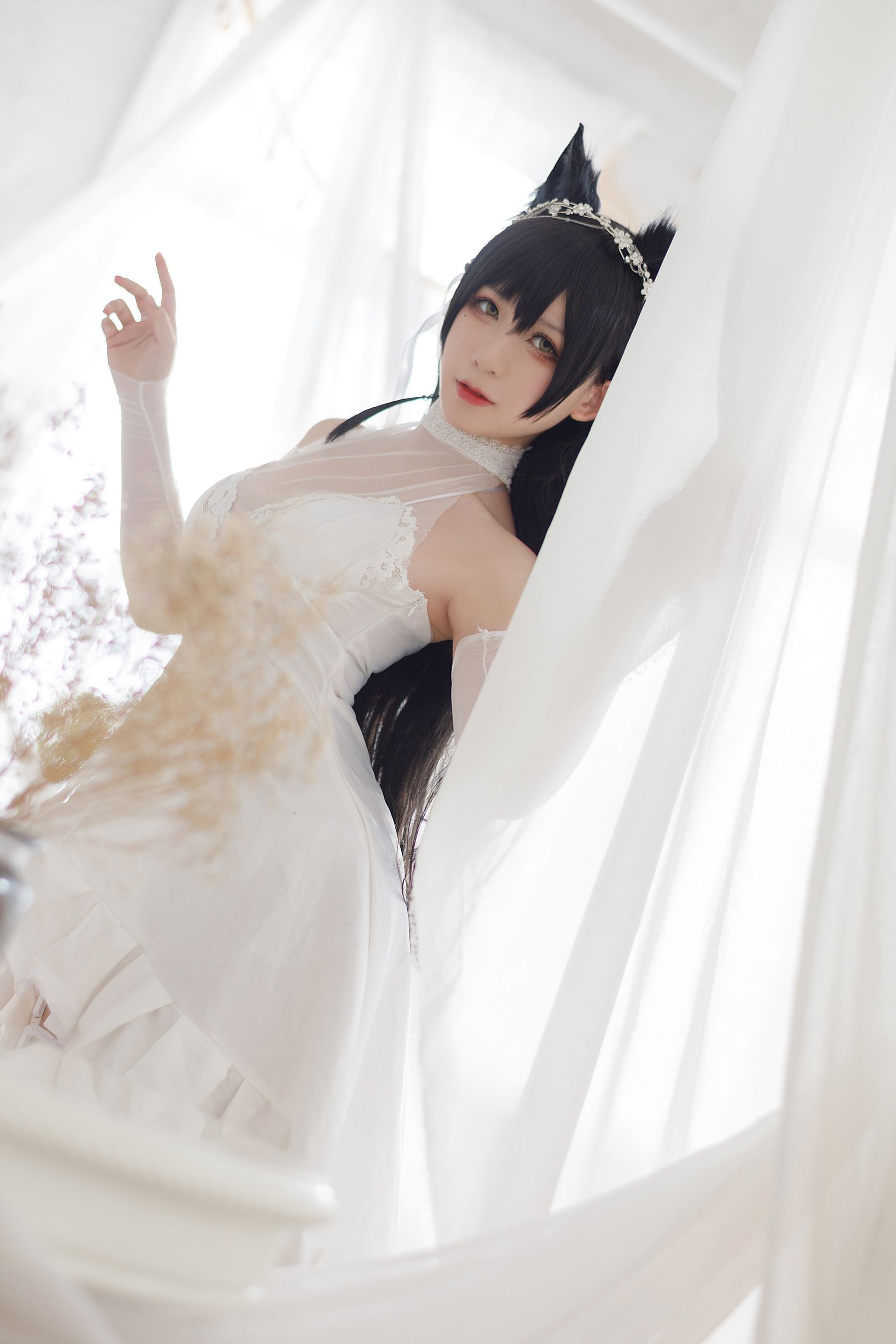 动漫博主樱落酱w – 爱宕花嫁 Cosplay-第1张
