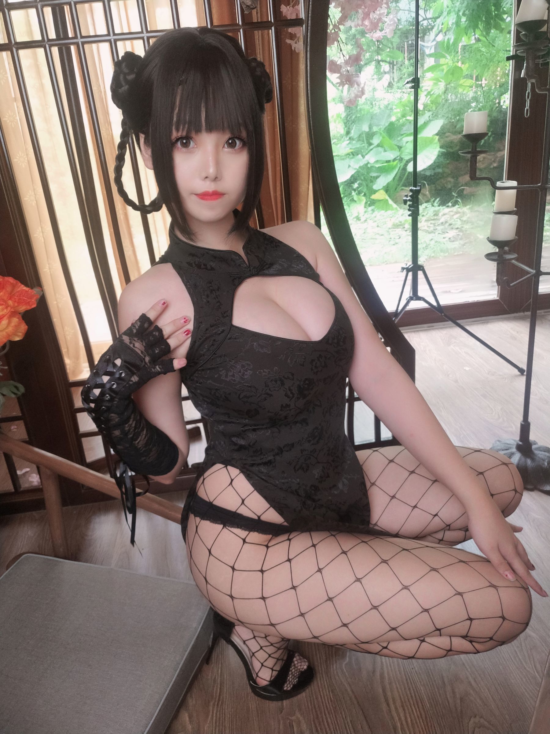 萌系小姐姐蜜汁猫裘 – 皮衣舞娘 Cosplay-第31张