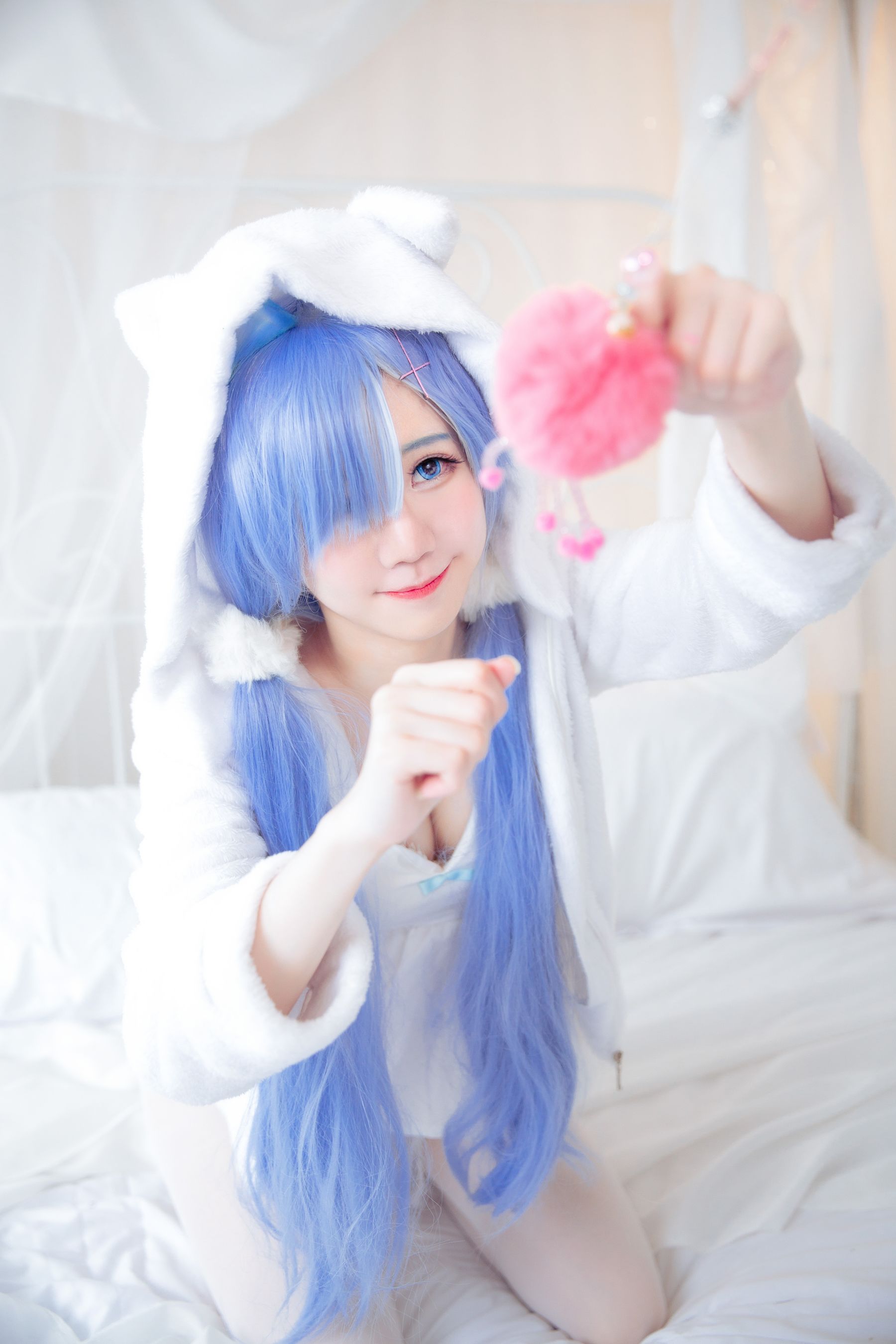 Sally Dorasnow – Rem White Kitty Cosplay-第22张
