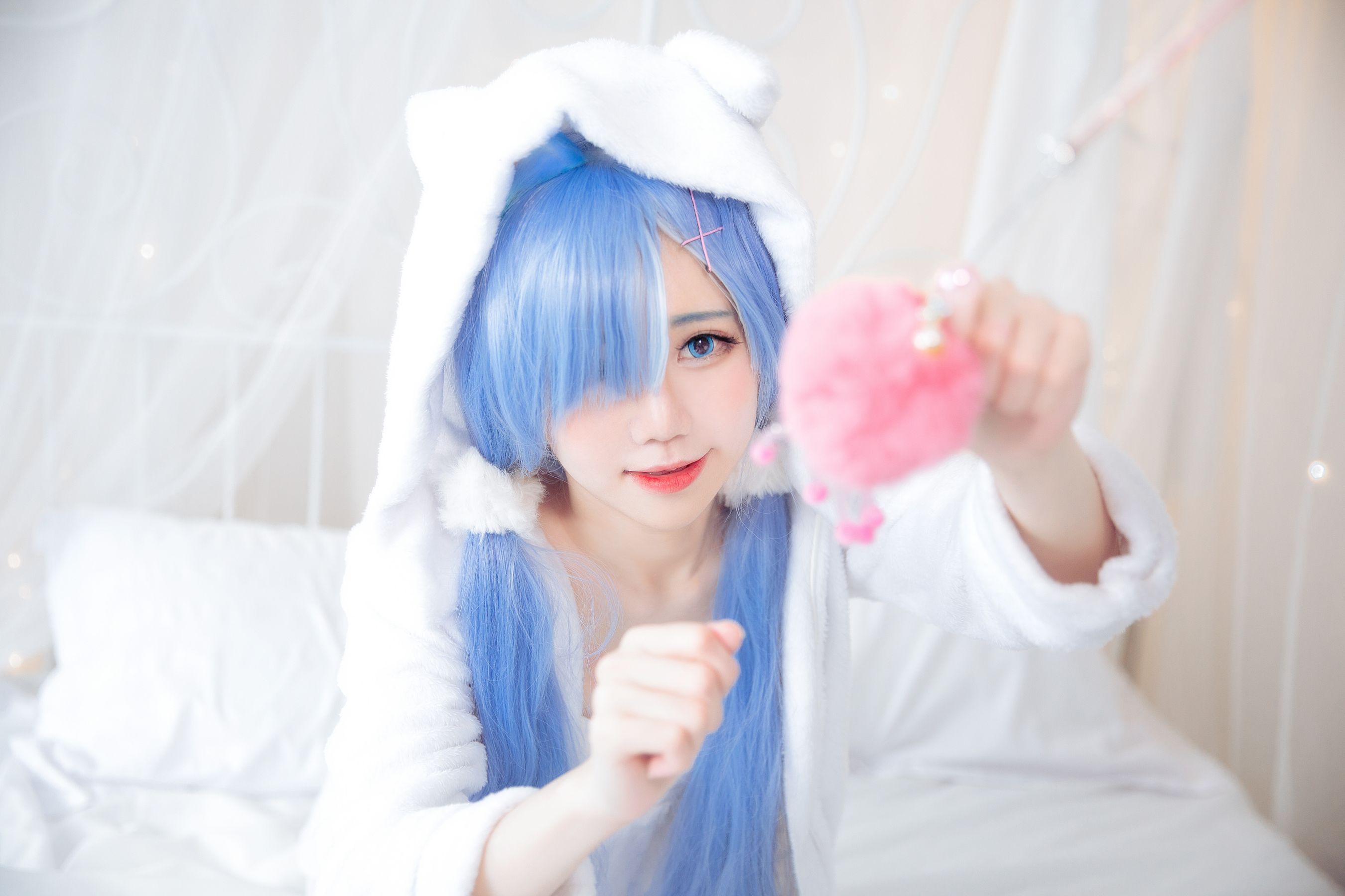 Sally Dorasnow – Rem White Kitty Cosplay-第21张
