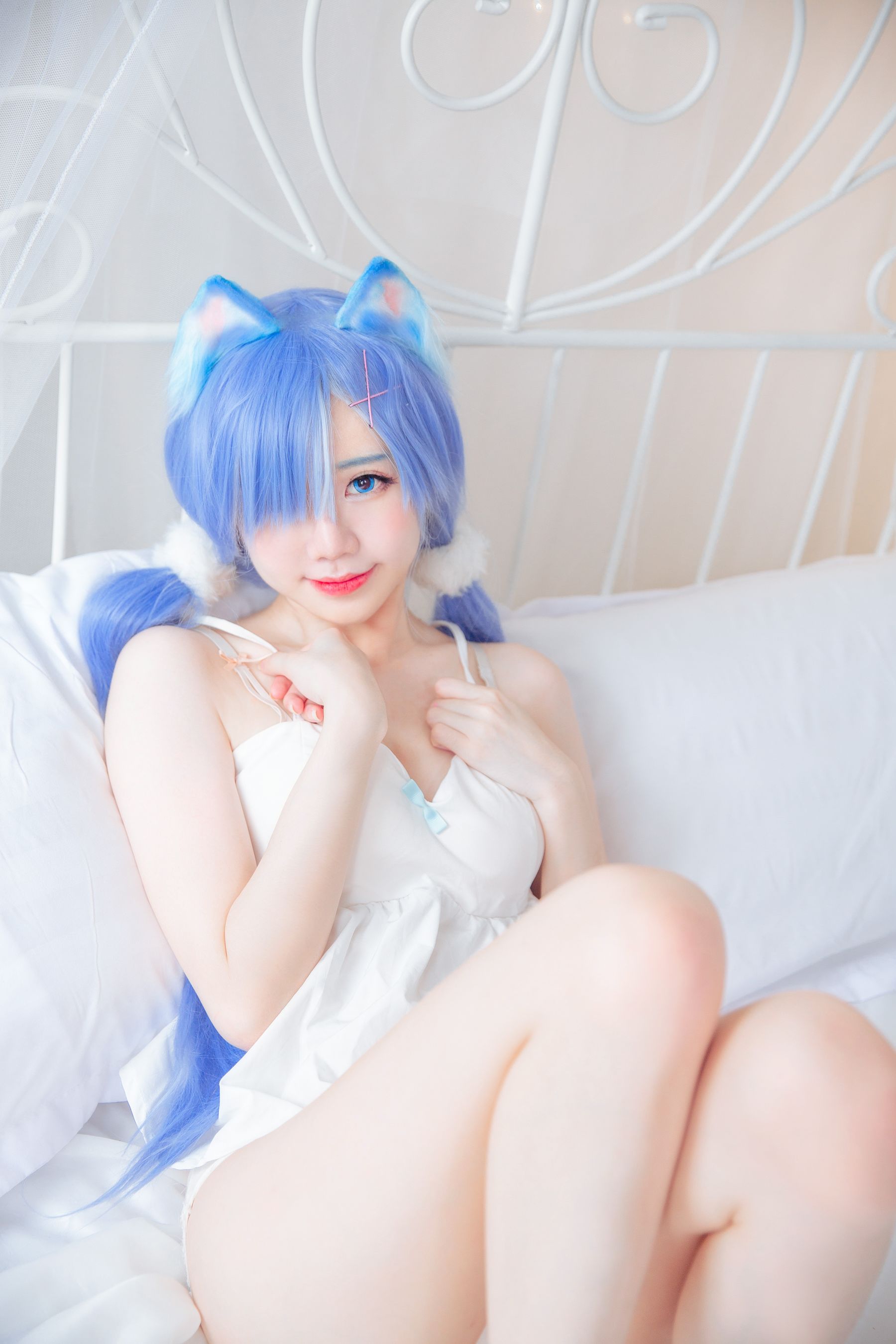 Sally Dorasnow – Rem White Kitty Cosplay-第25张