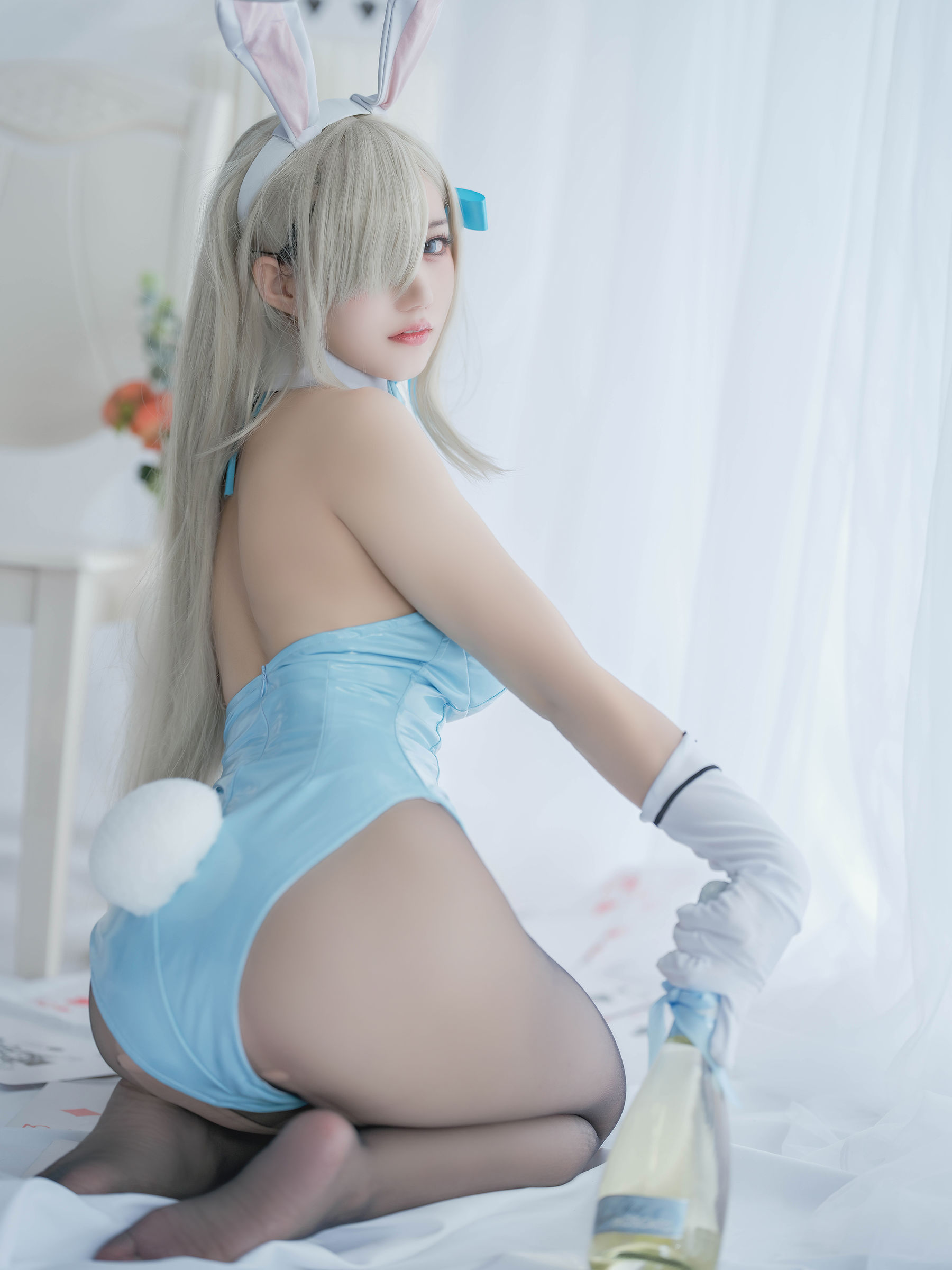 动漫博主小仓千代w – 明日奈 兔女郎 Cosplay-第1张