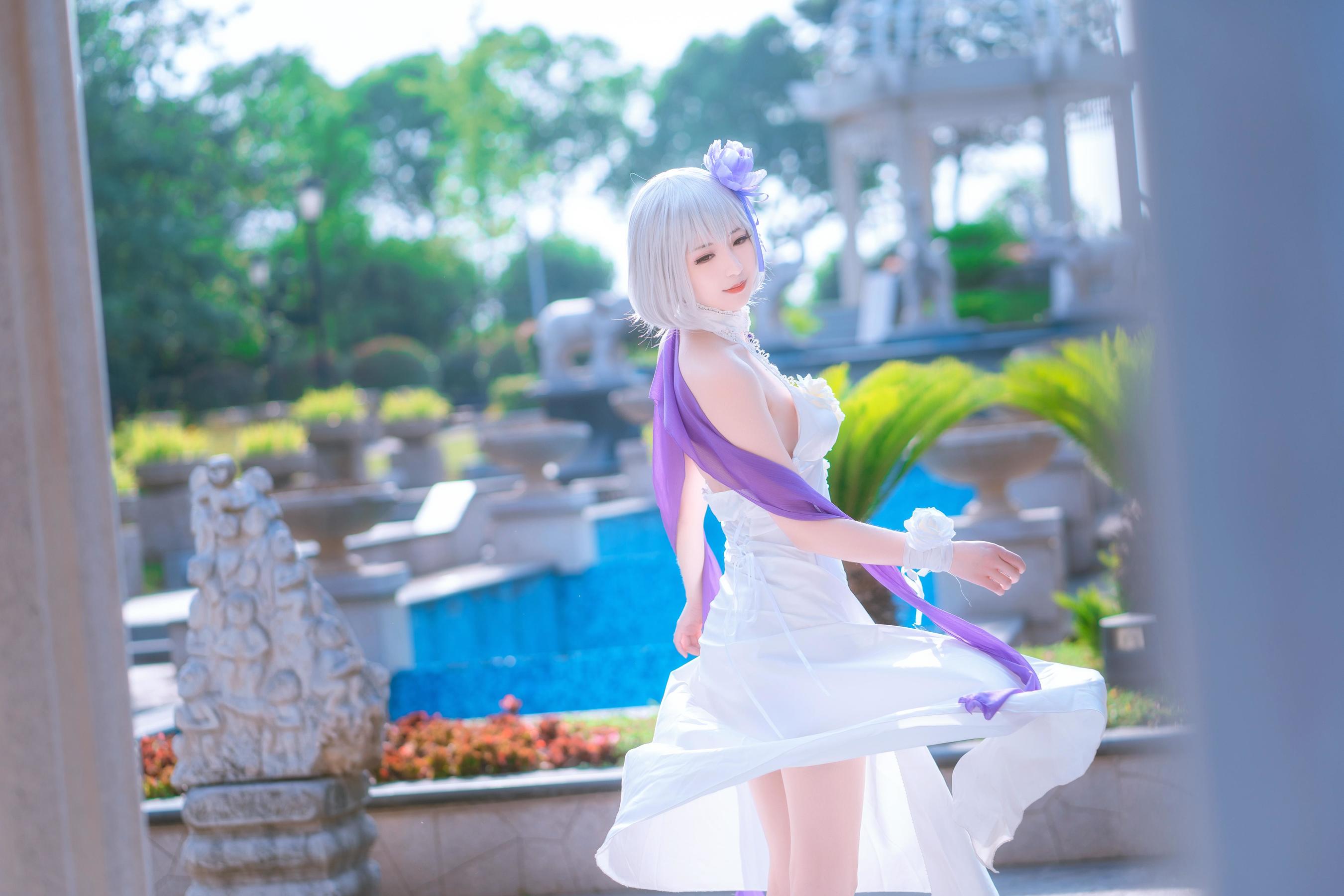 [Cosplay写真] 小姐姐弥音音ww – 天狼星 纯白蔷薇 Cosplay-第1张