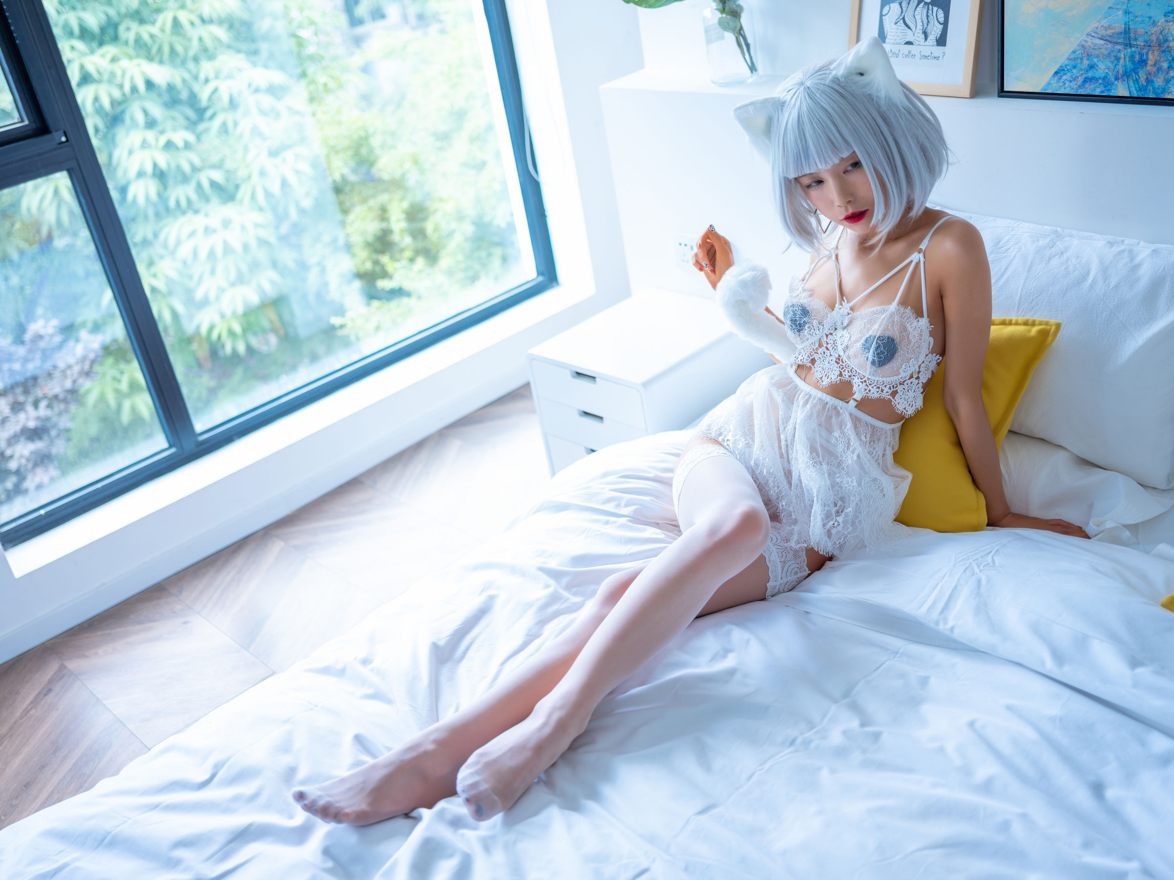 动漫博主水淼aqua 白猫 Cosplay-第21张