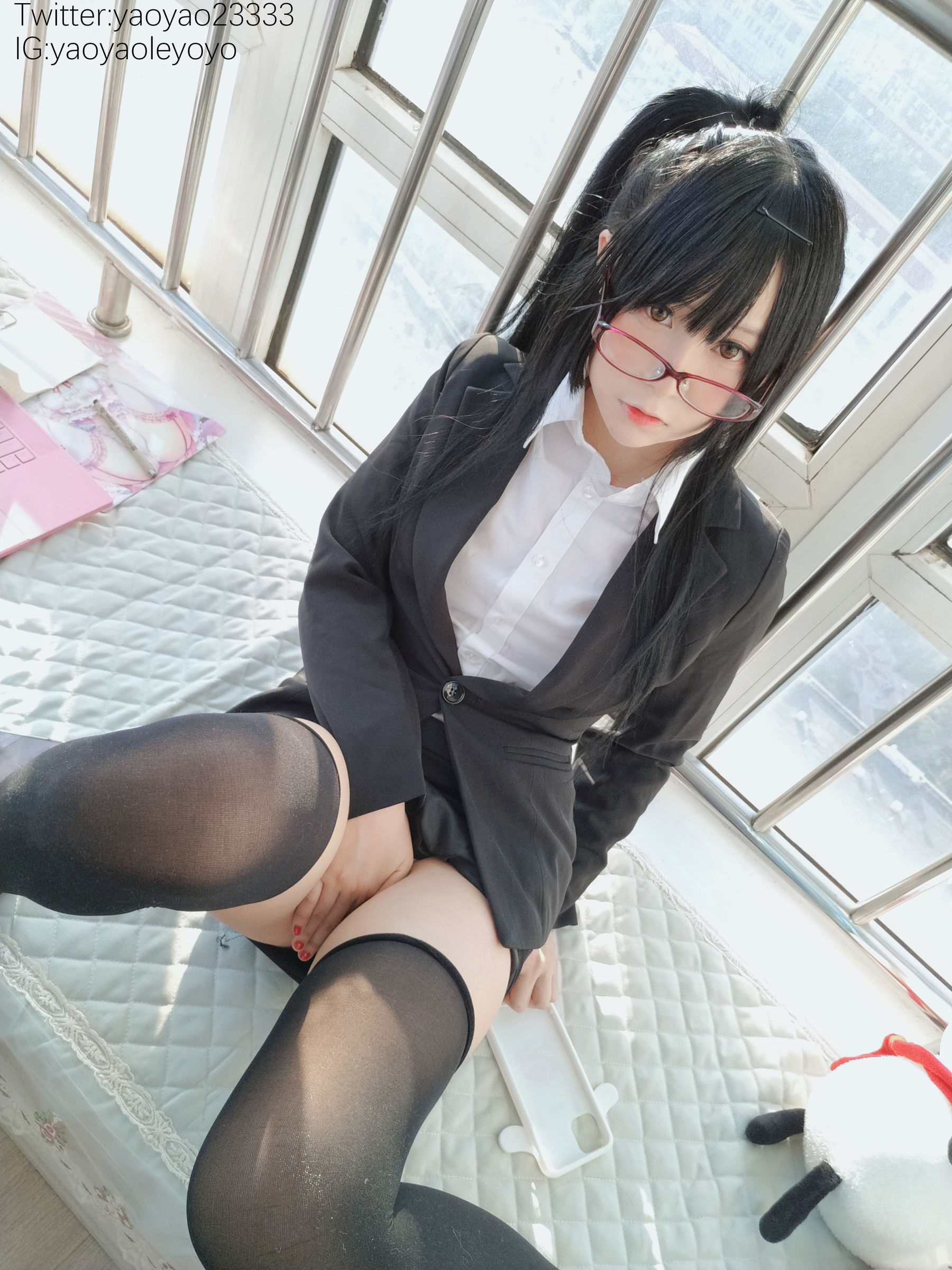 萌妹子Coser摇摇乐yoyo – 补习老师 Cosplay-第88张