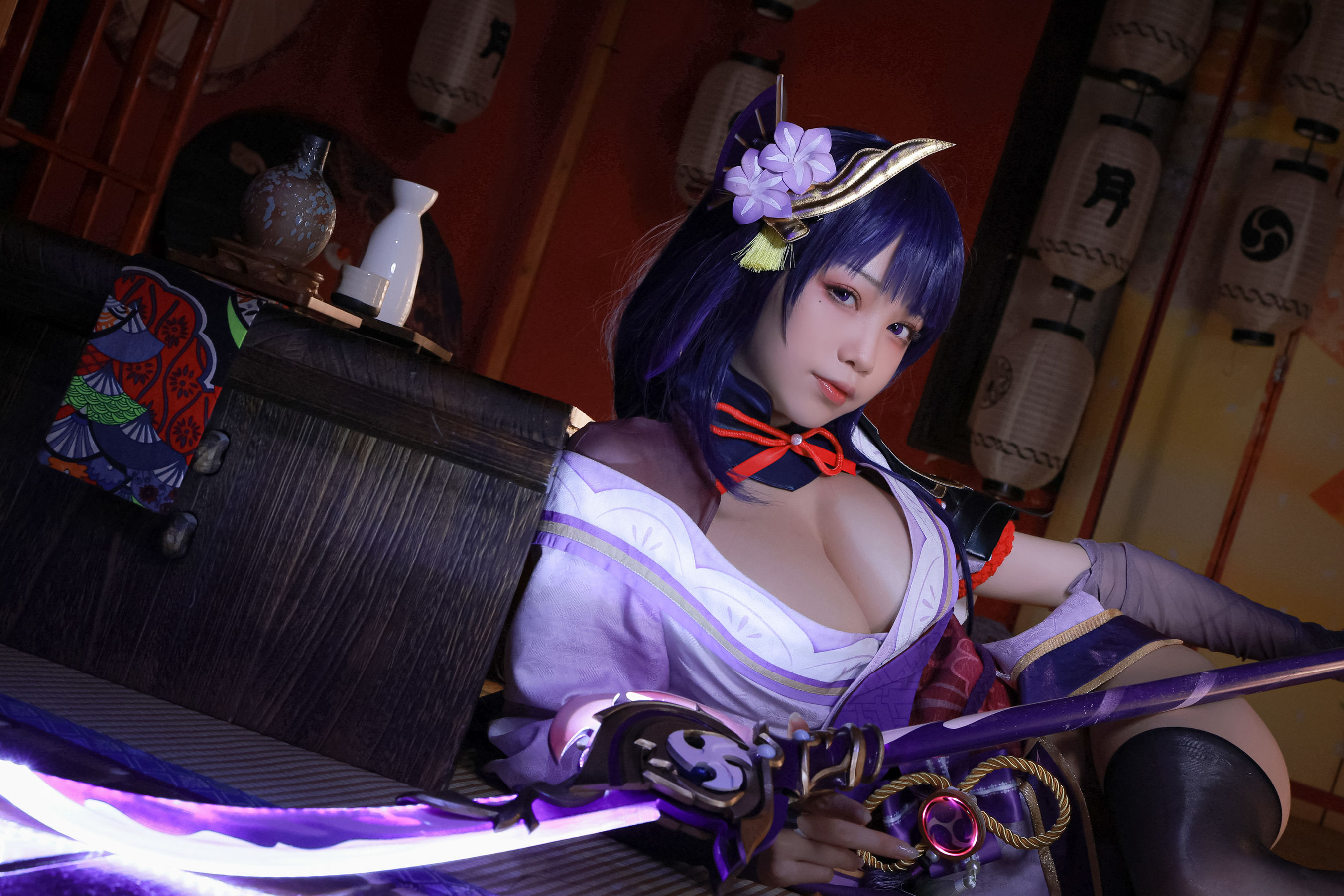 动漫博主水淼aqua – 雷电将军 Cosplay-第28张