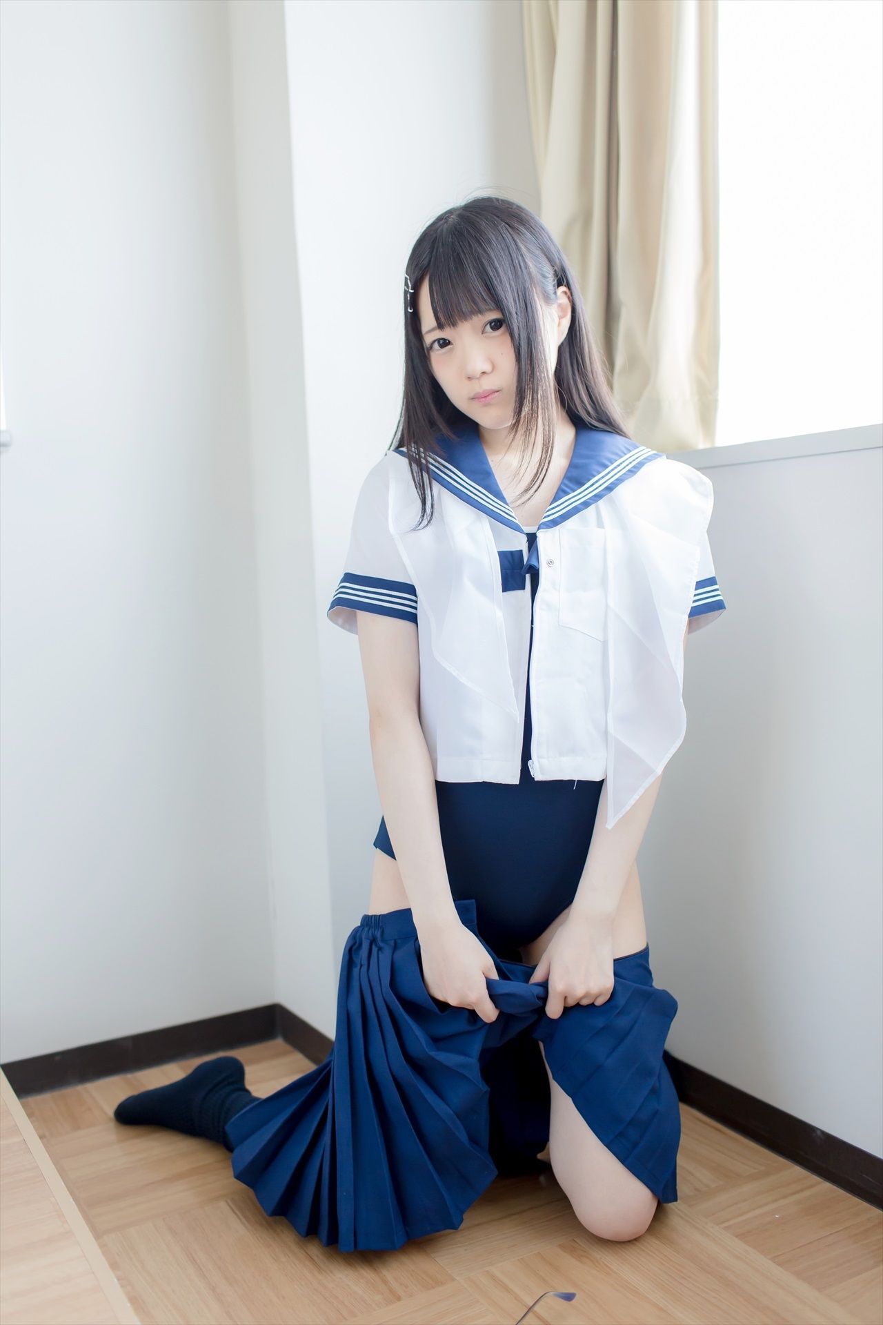 [まきろん。]君夏 – 君と僕の夏休み 紺スク Cosplay-第37张