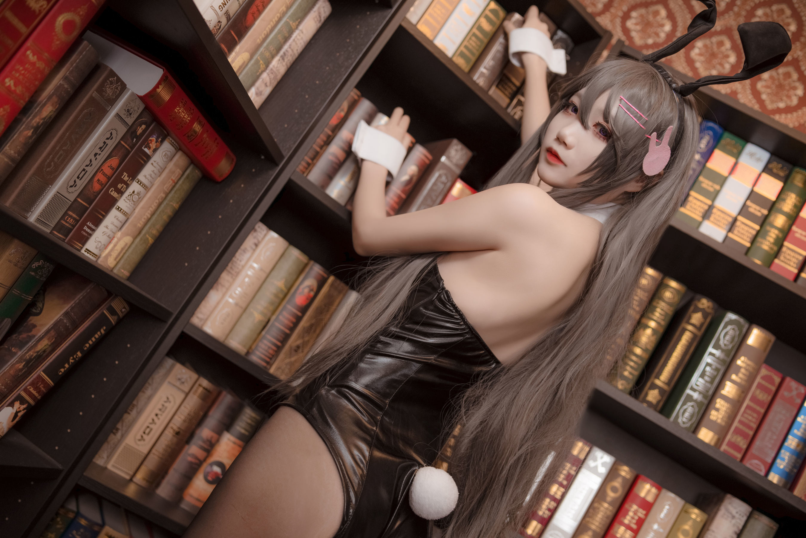 [萝莉COS] 清纯少女五更百鬼 – 樱岛麻衣兔女郎 Cosplay-第14张