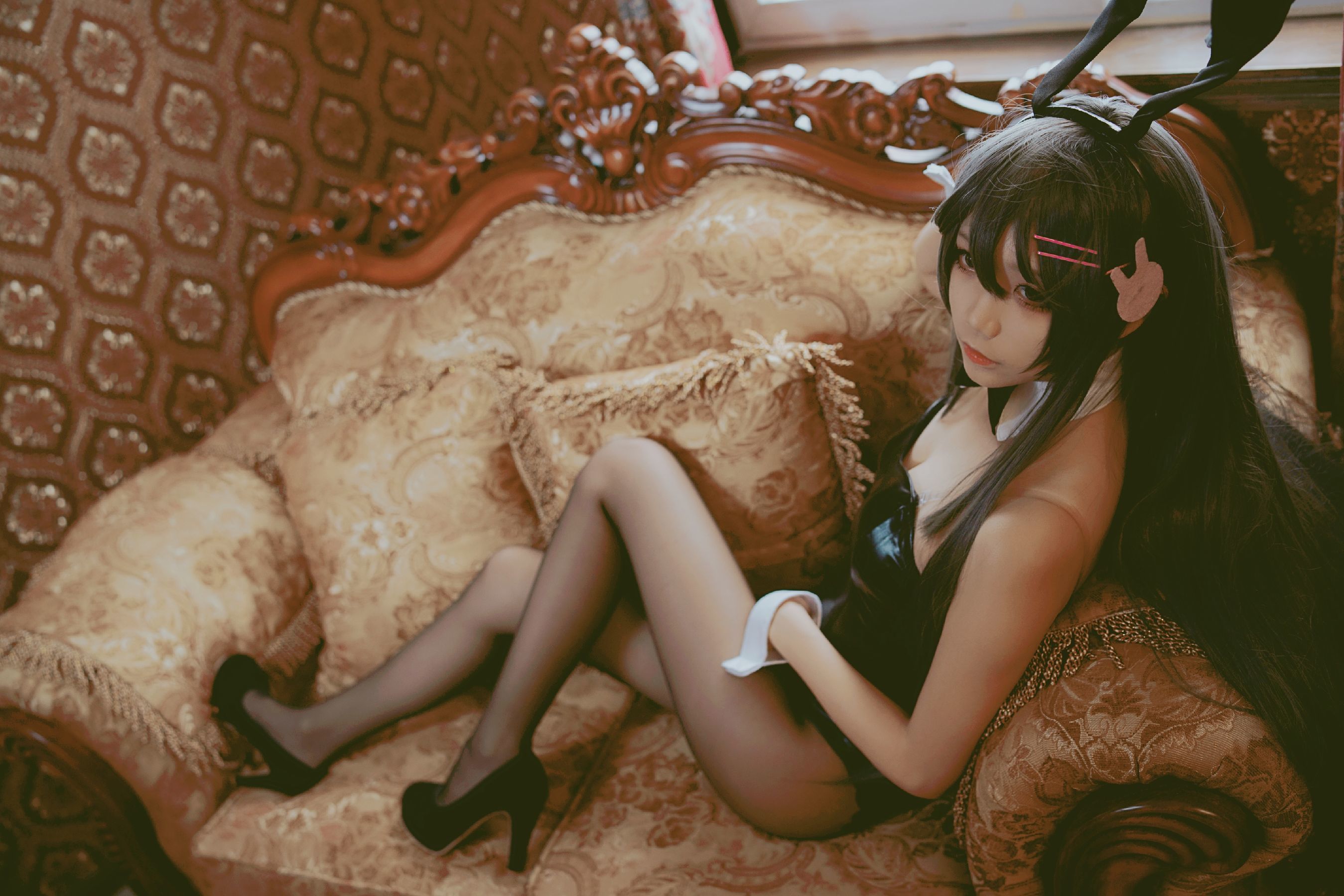 [萝莉COS] 清纯少女五更百鬼 – 樱岛麻衣兔女郎 Cosplay-第18张