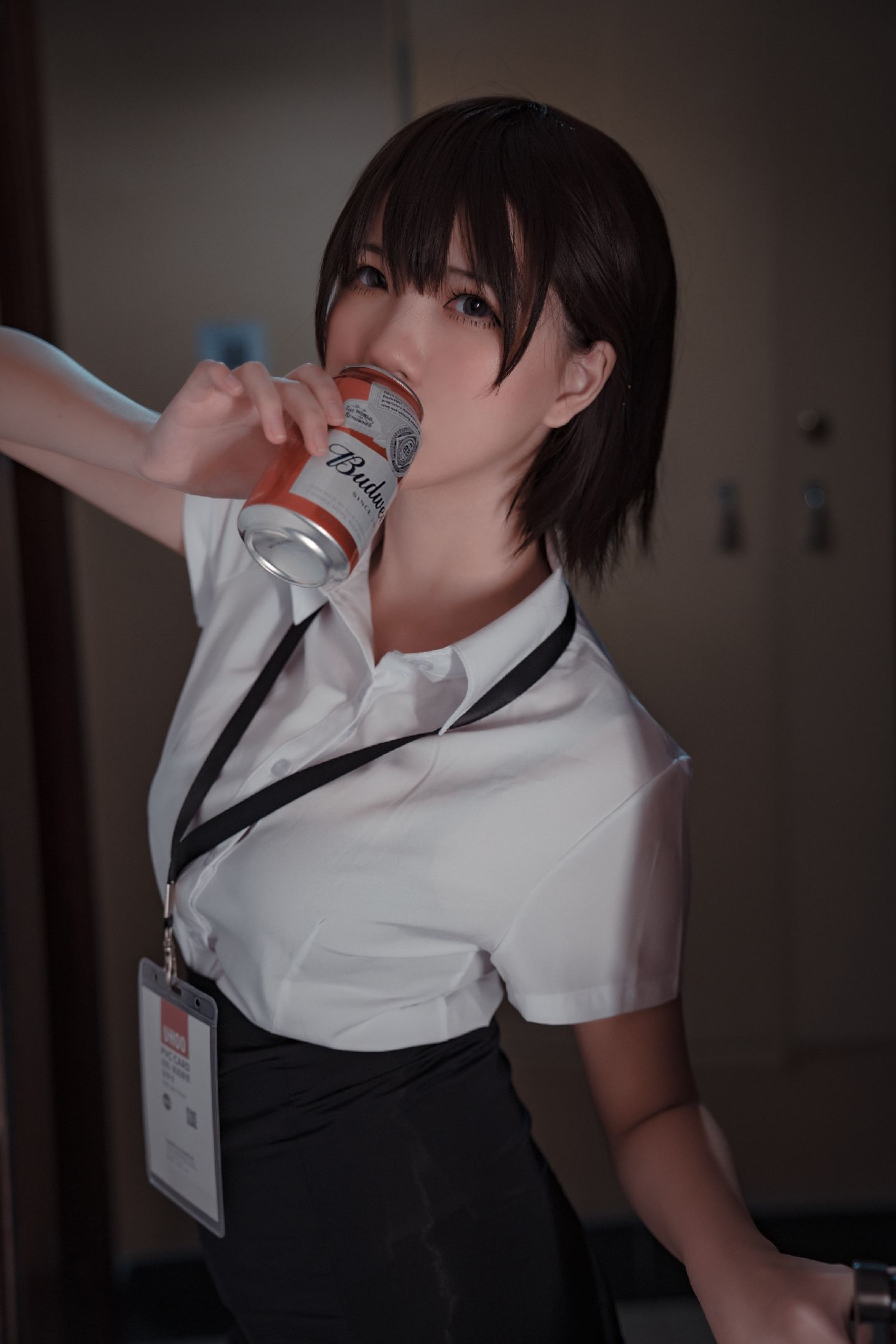 鬼马少女阿薰kaOri 黑丝OL Cosplay-第25张