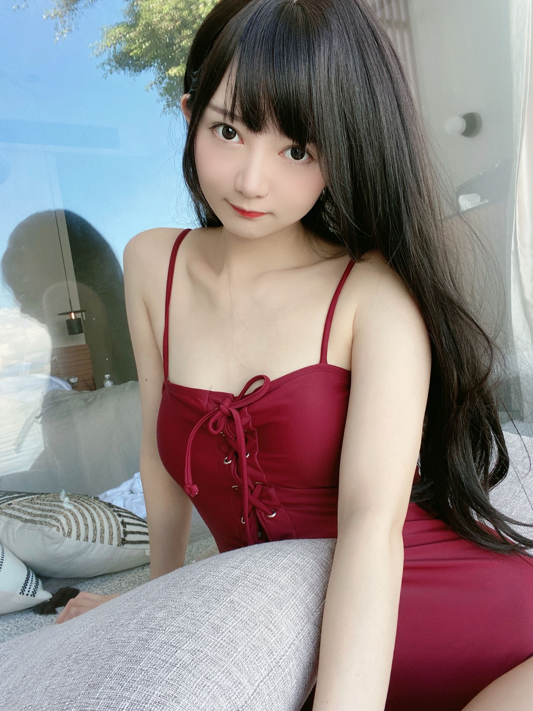 51酱 – 黑红泳装 Cosplay-第57张