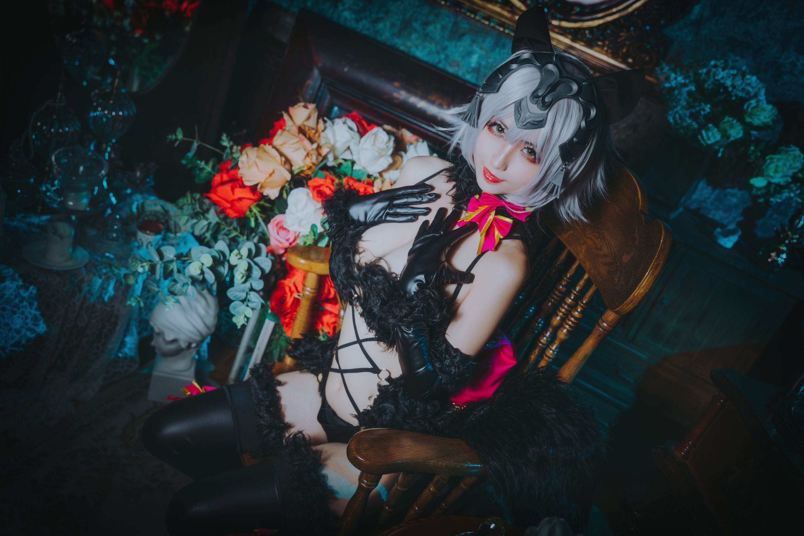 COS福利rioko凉凉子 黑色贞德 Cosplay-第1张