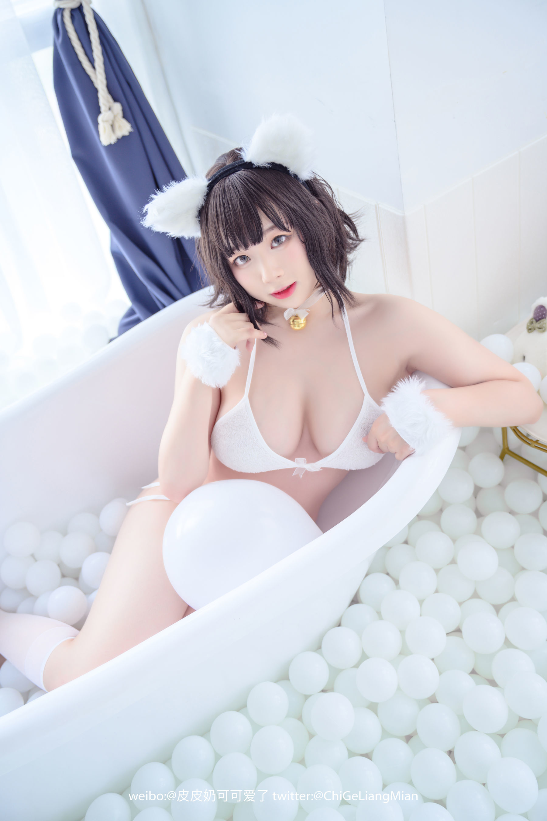 皮皮奶可可爱了啦 白猫 Cosplay-第22张