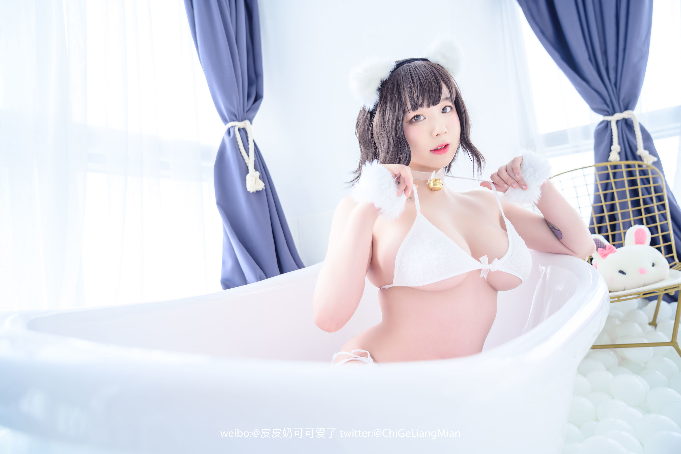 皮皮奶可可爱了啦 白猫 Cosplay-第21张