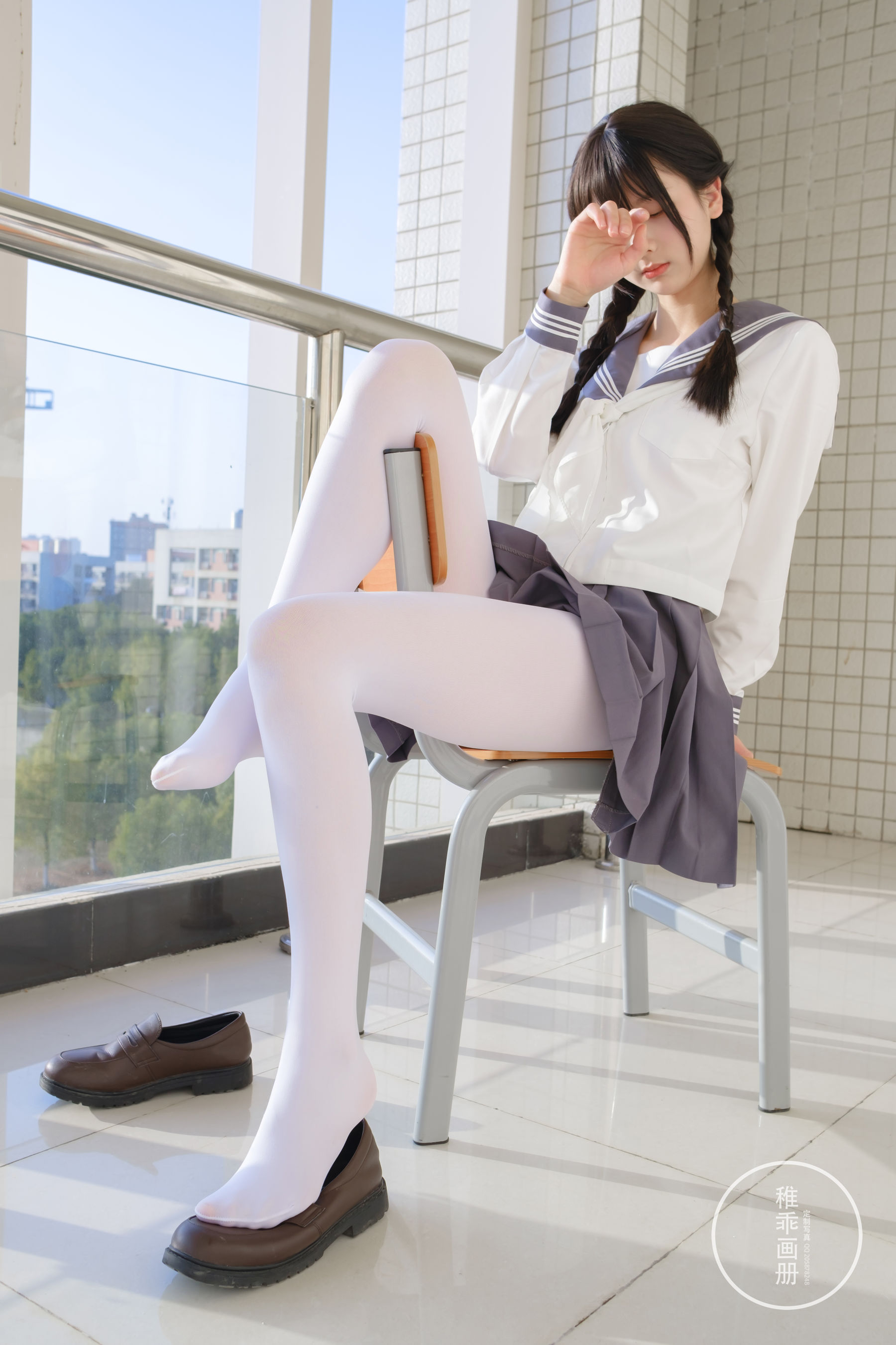 柴系小乖(稚乖画册) – 晴空 赤西夜夜 80D白丝 Cosplay-第27张