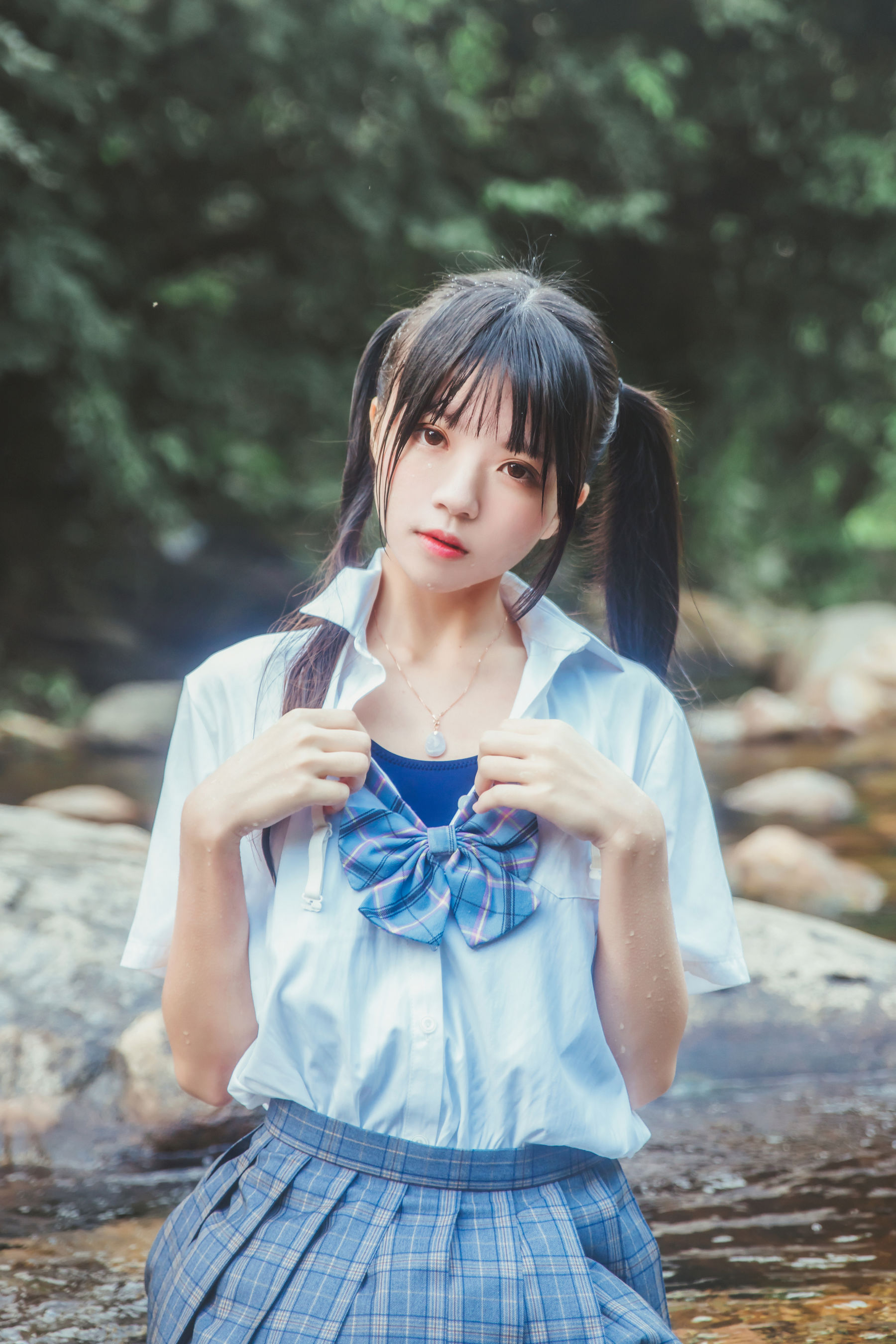 [萝莉COS] 桜桃喵《校服少女COSPLAY湿身系列》 Cosplay-第47张