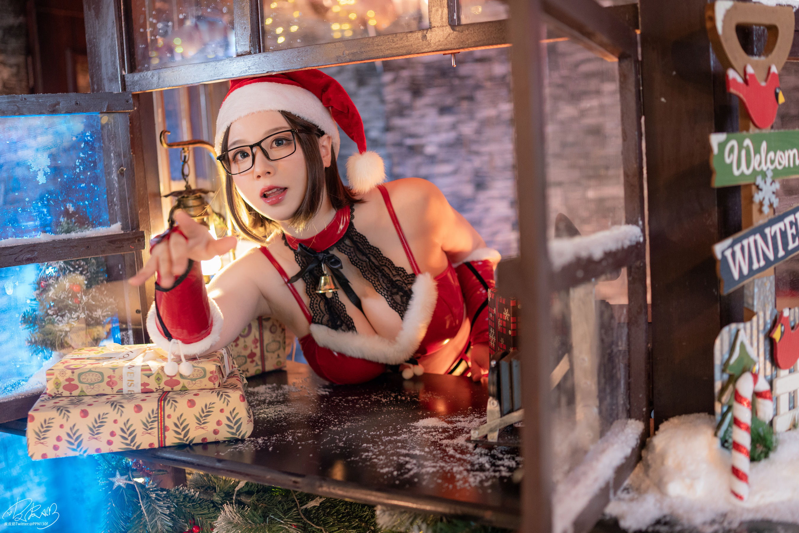 皮皮奶可可爱了啦 – 圣诞痴女 Cosplay-第21张