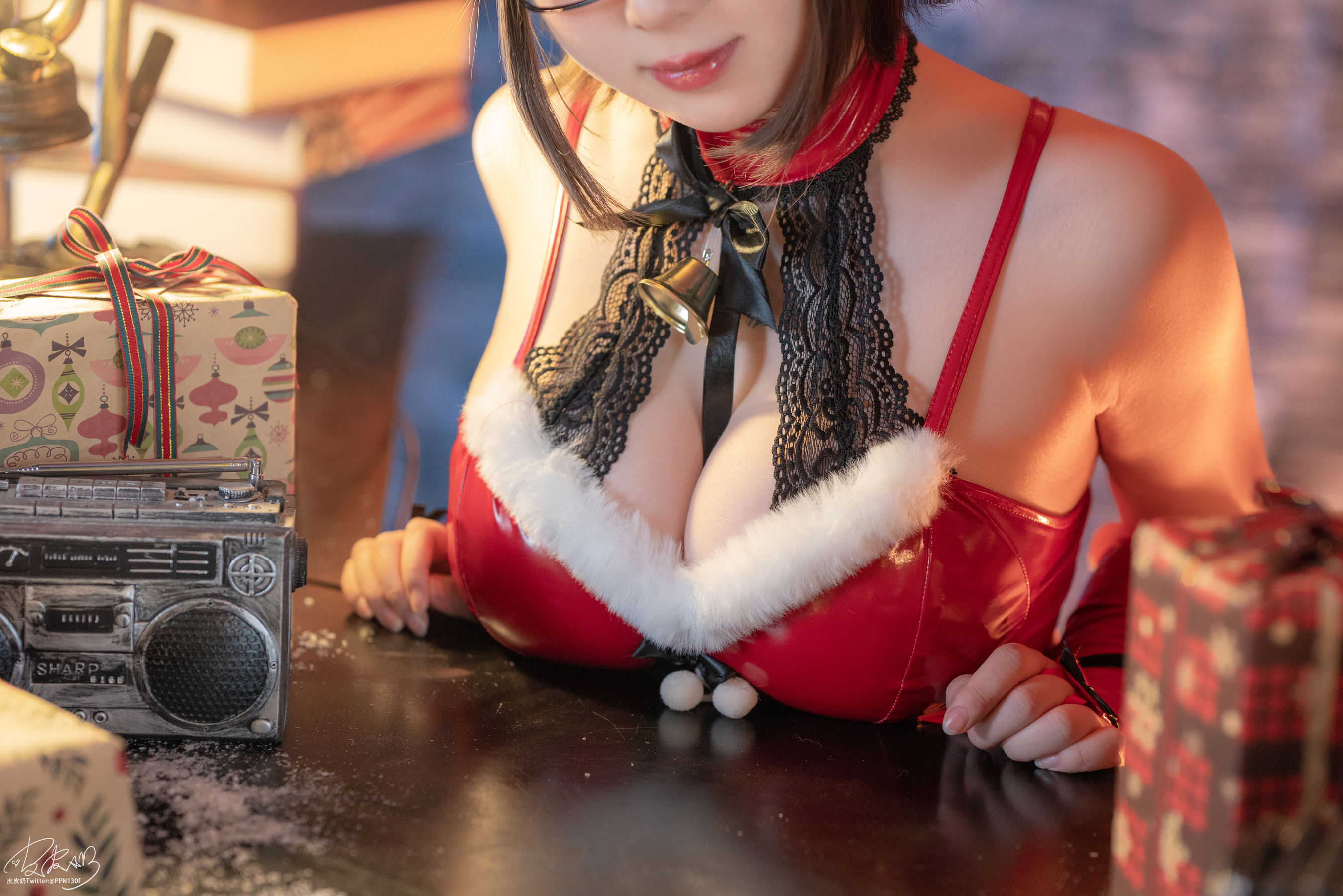 皮皮奶可可爱了啦 – 圣诞痴女 Cosplay-第25张