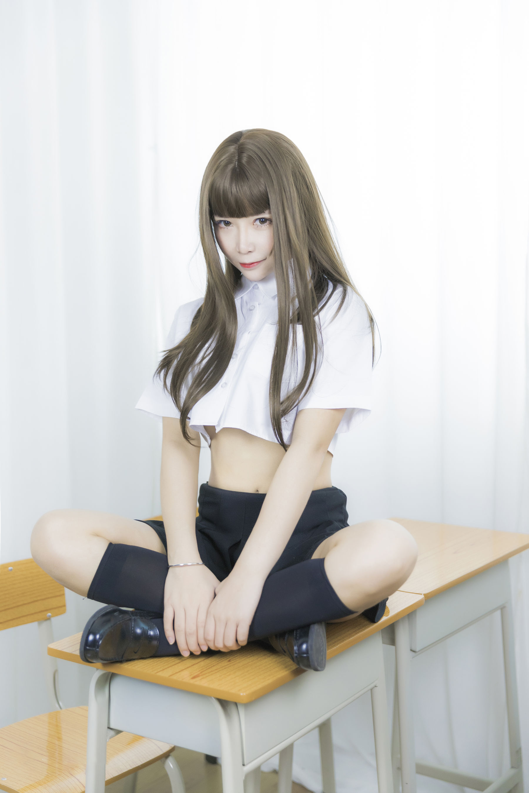 二次元妹子抱走莫子aa 等你下课 Cosplay-第21张
