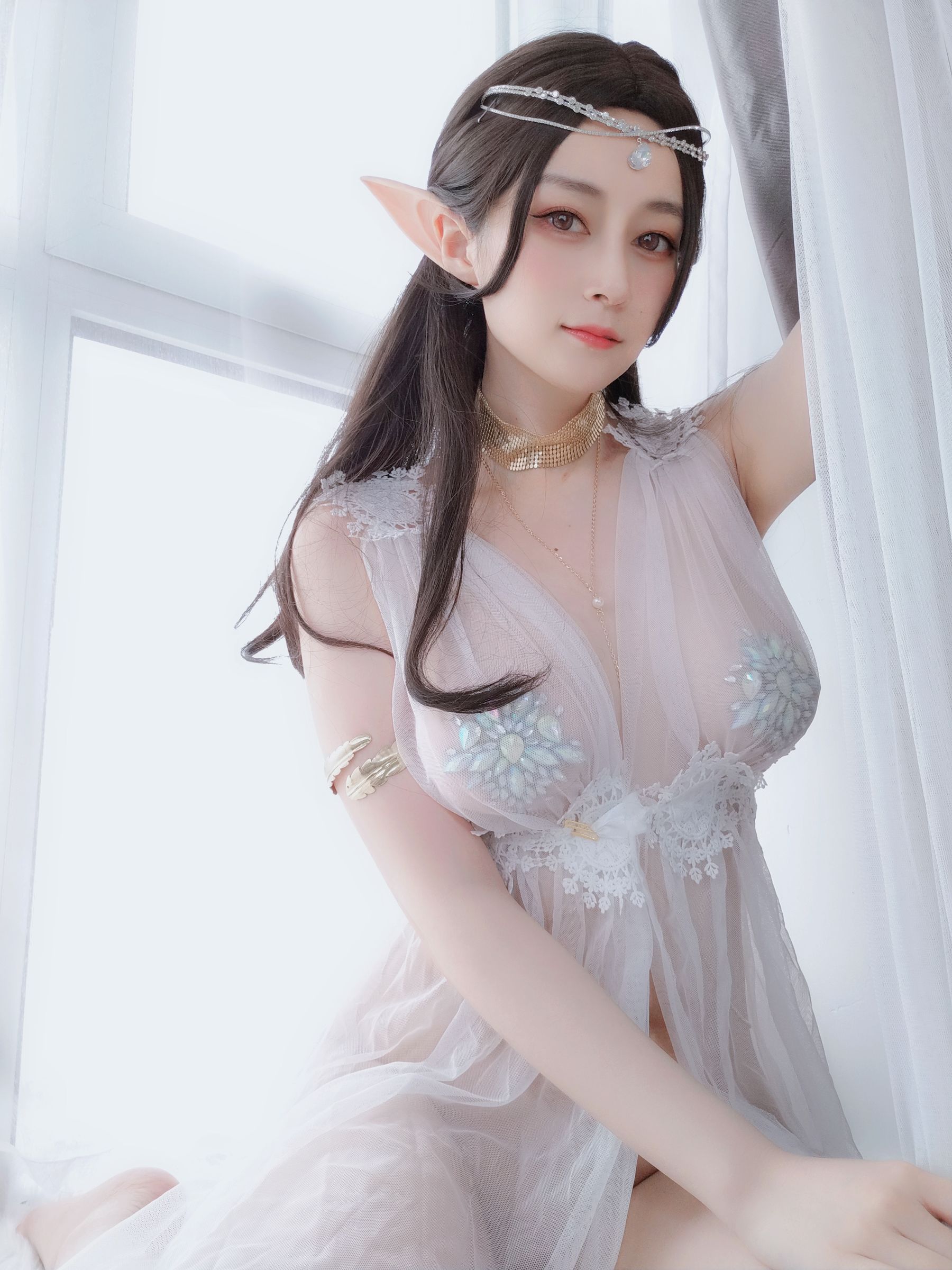 Coser小姐姐白银 – 精灵宝石内衣 Cosplay-第24张