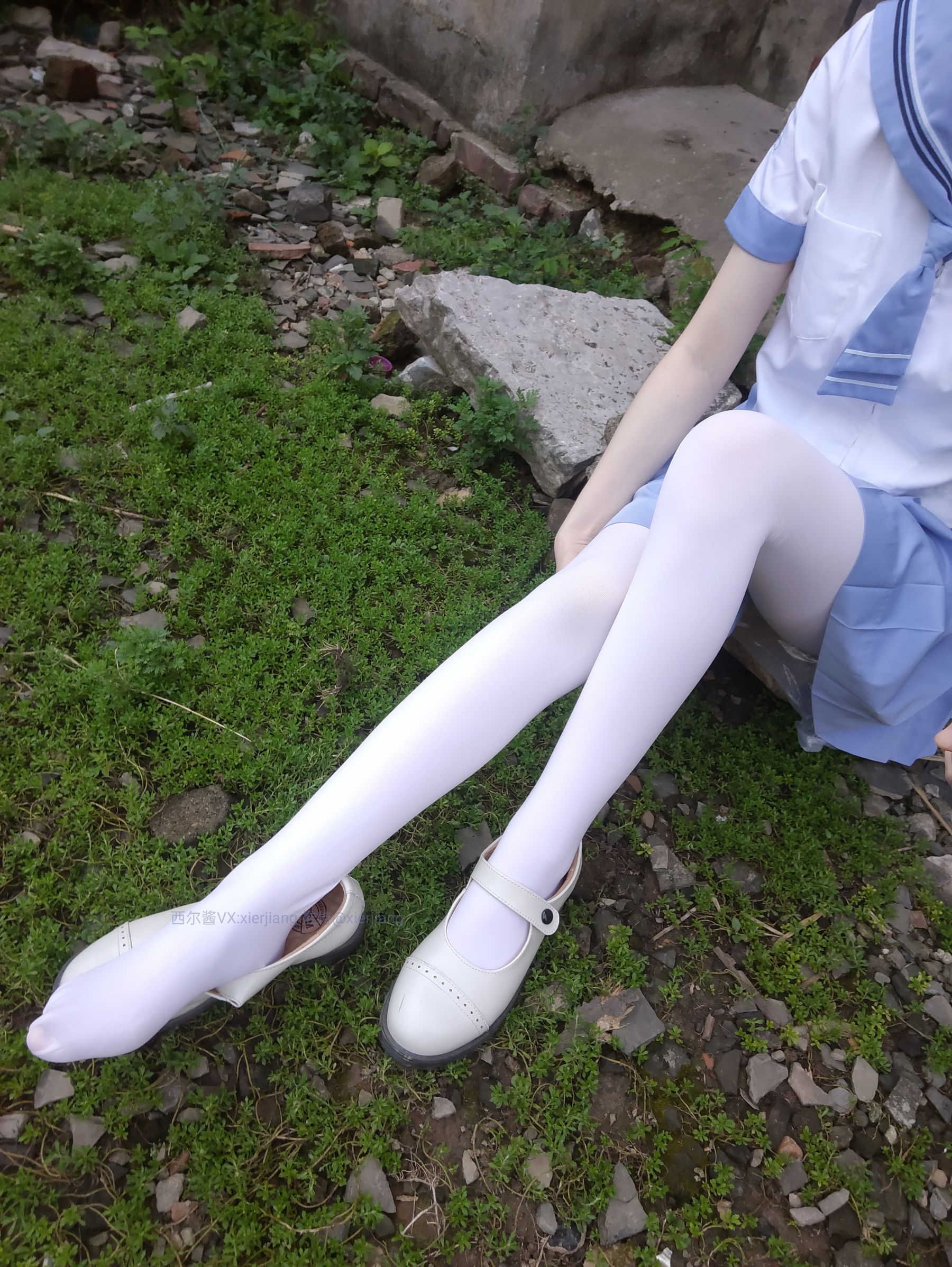 微博萌妹子西尔酱 – 青草水手服 Cosplay-第29张