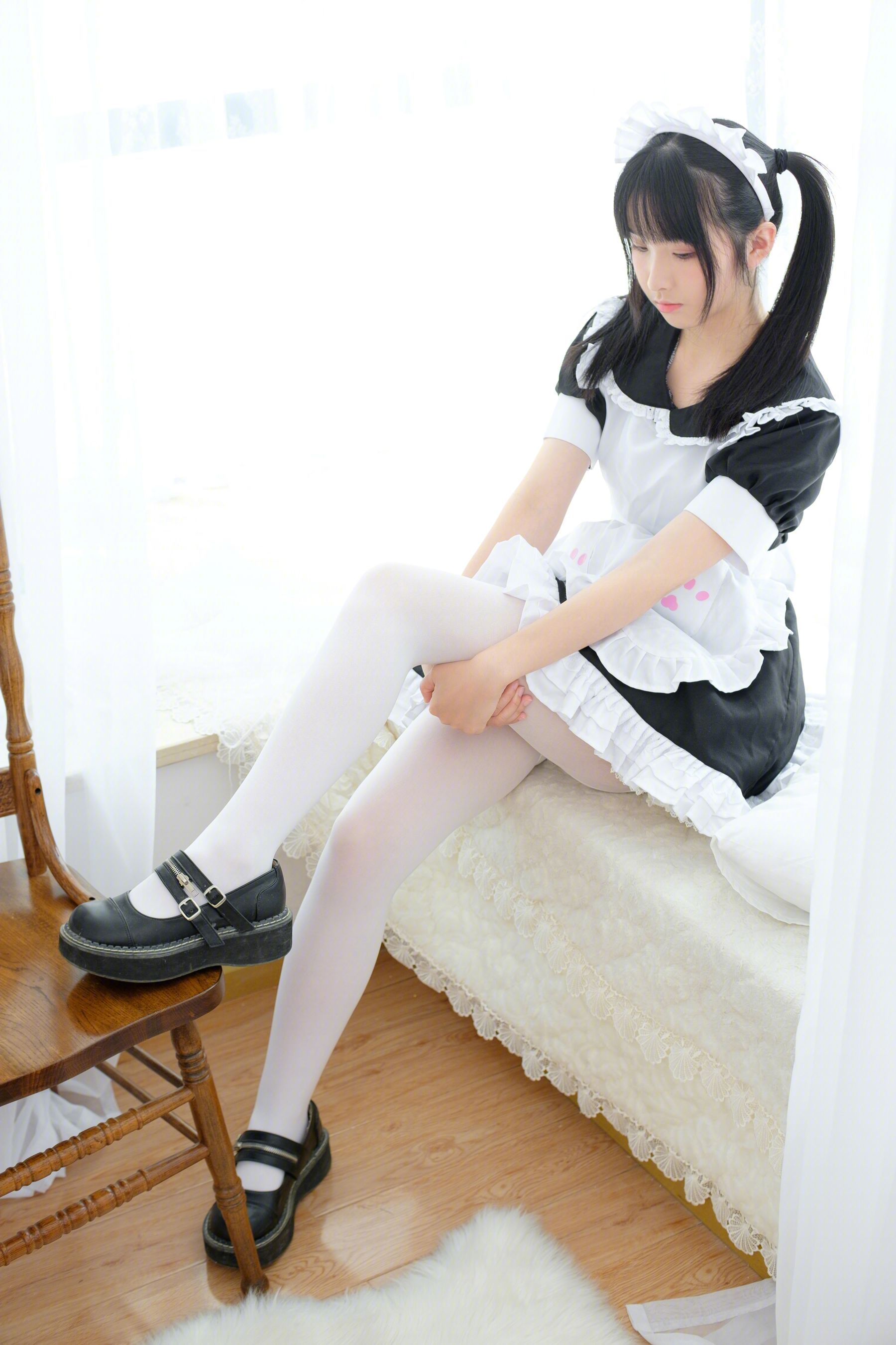 我才不是neko – 白丝女仆 Cosplay-第27张