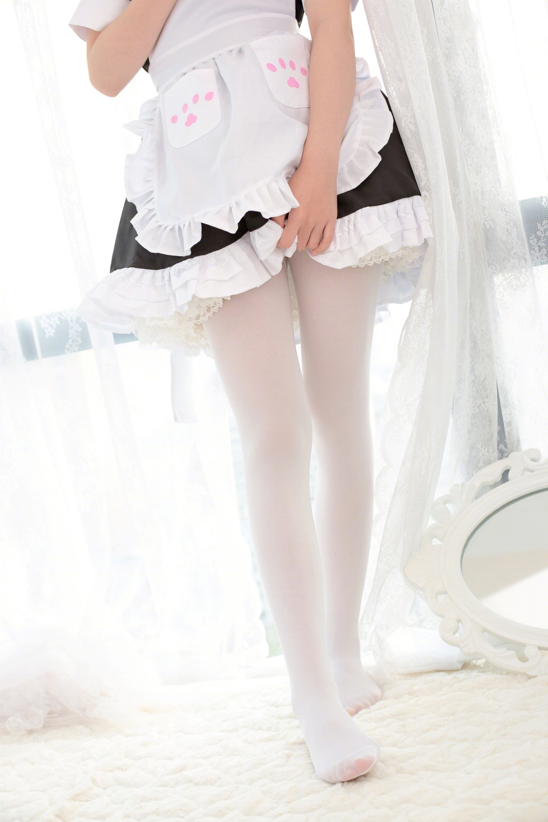 我才不是neko – 白丝女仆 Cosplay-第25张