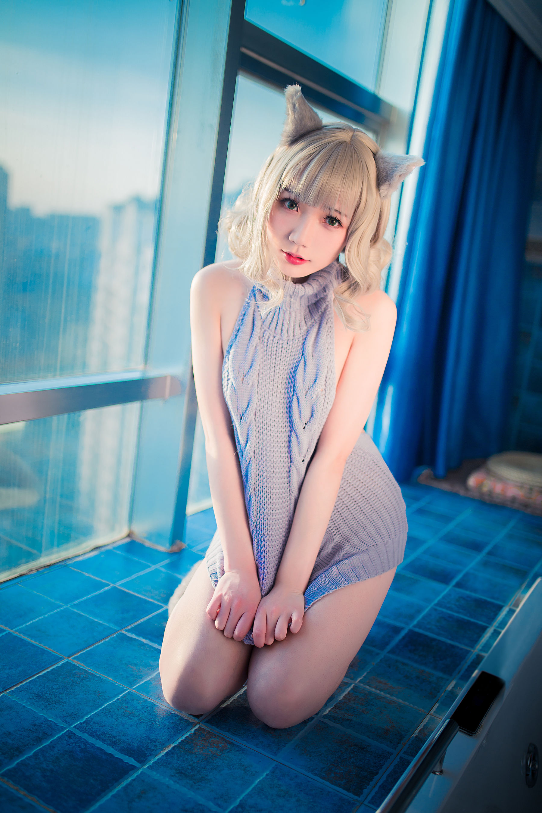 萝莉福利真央Mao – 露背毛衣 Cosplay-第17张