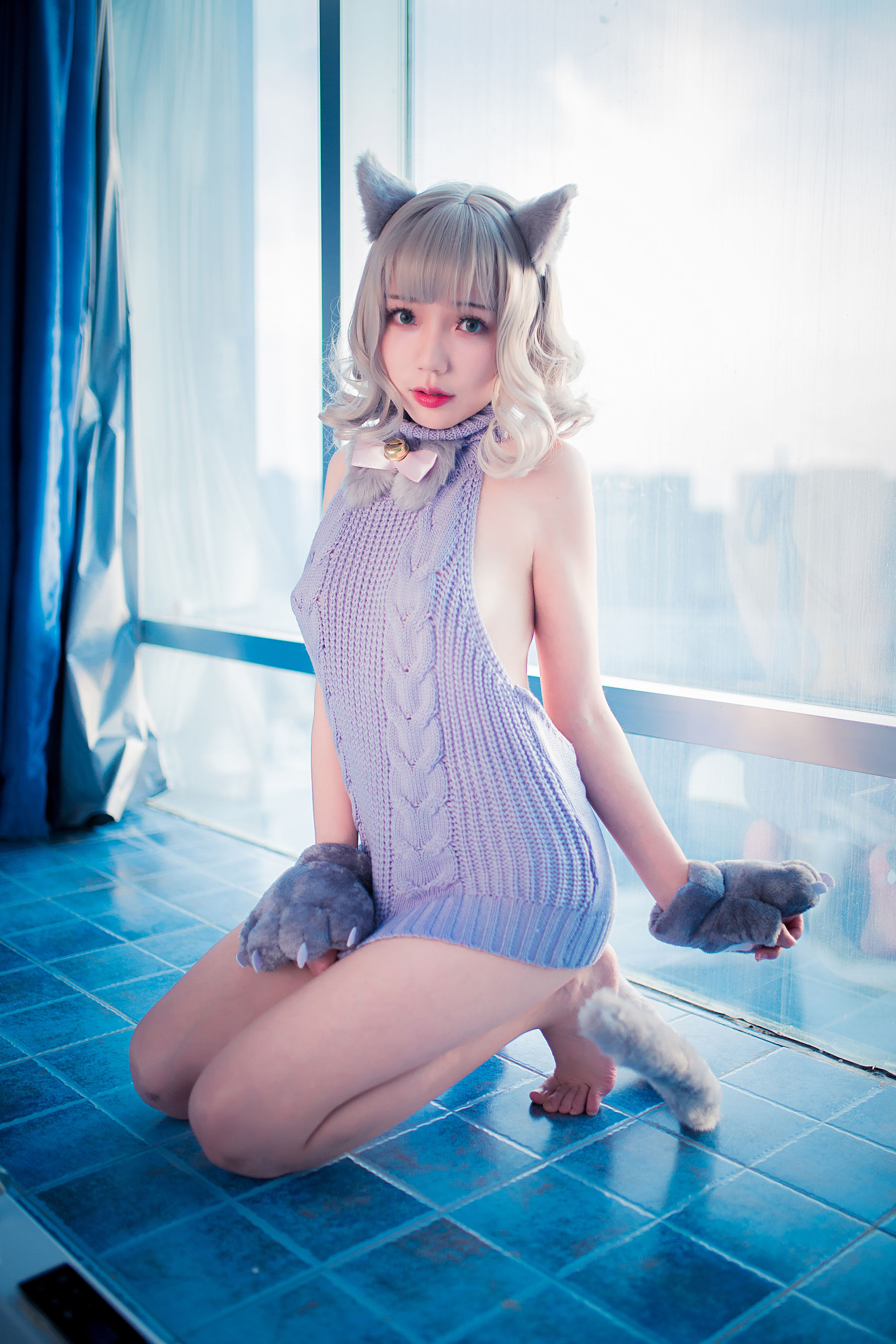 萝莉福利真央Mao – 露背毛衣 Cosplay-第18张