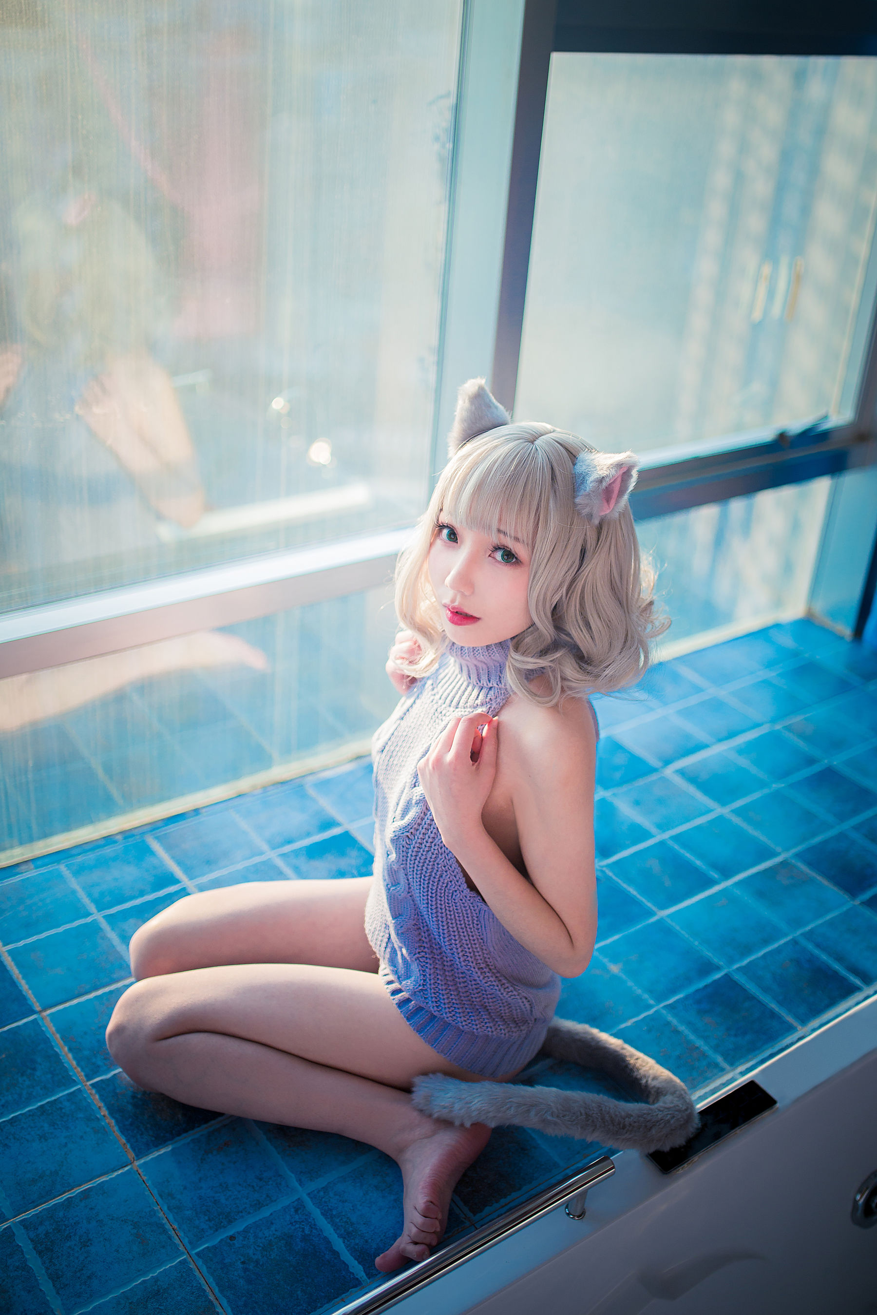 萝莉福利真央Mao – 露背毛衣 Cosplay-第22张