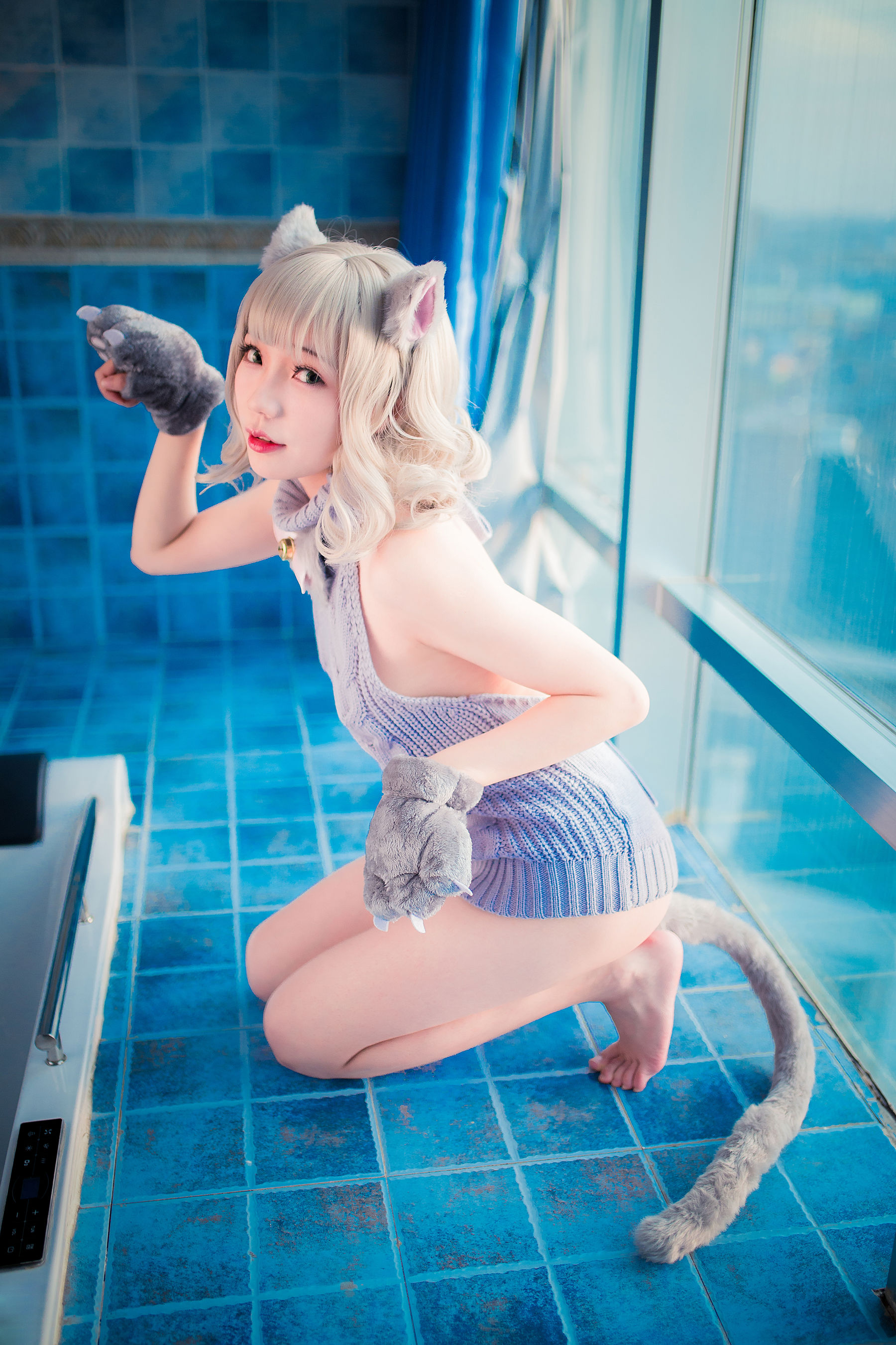萝莉福利真央Mao – 露背毛衣 Cosplay-第23张