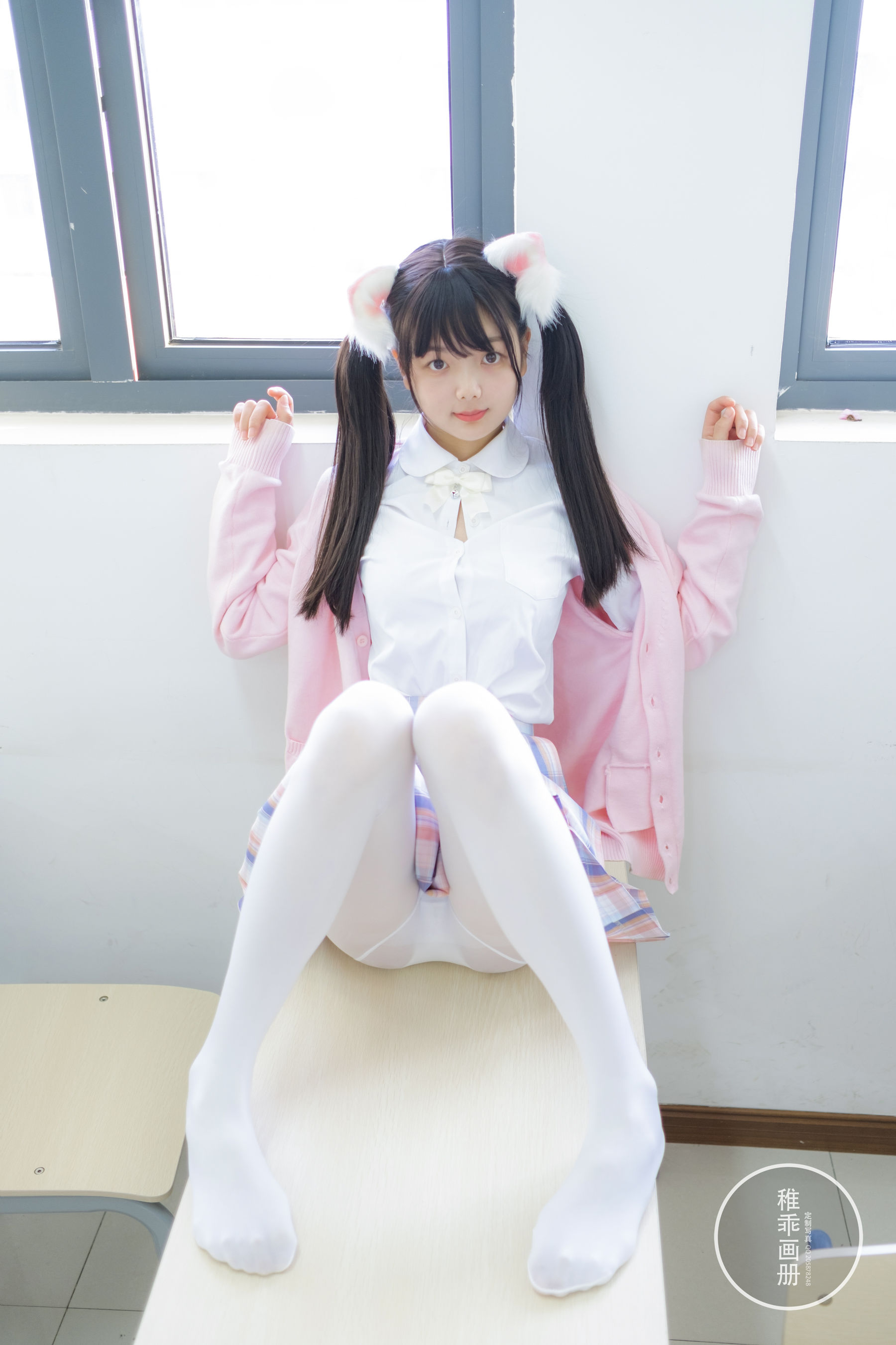 柴系小乖(稚乖画册) – 夜夜 80D 白丝JK Cosplay-第44张