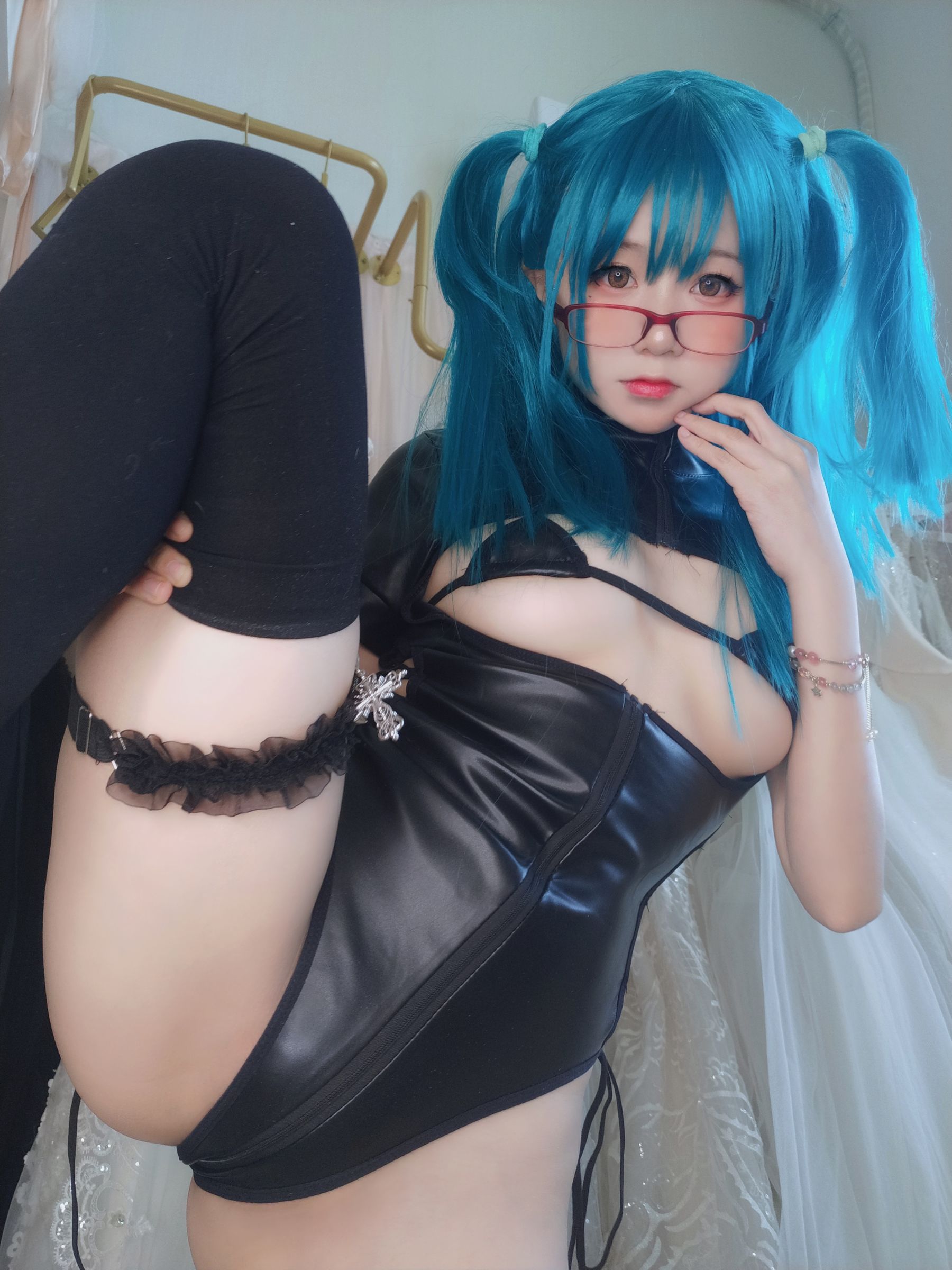 萌妹子Coser摇摇乐yoyo fantia 皮衣少女 Cosplay-第28张