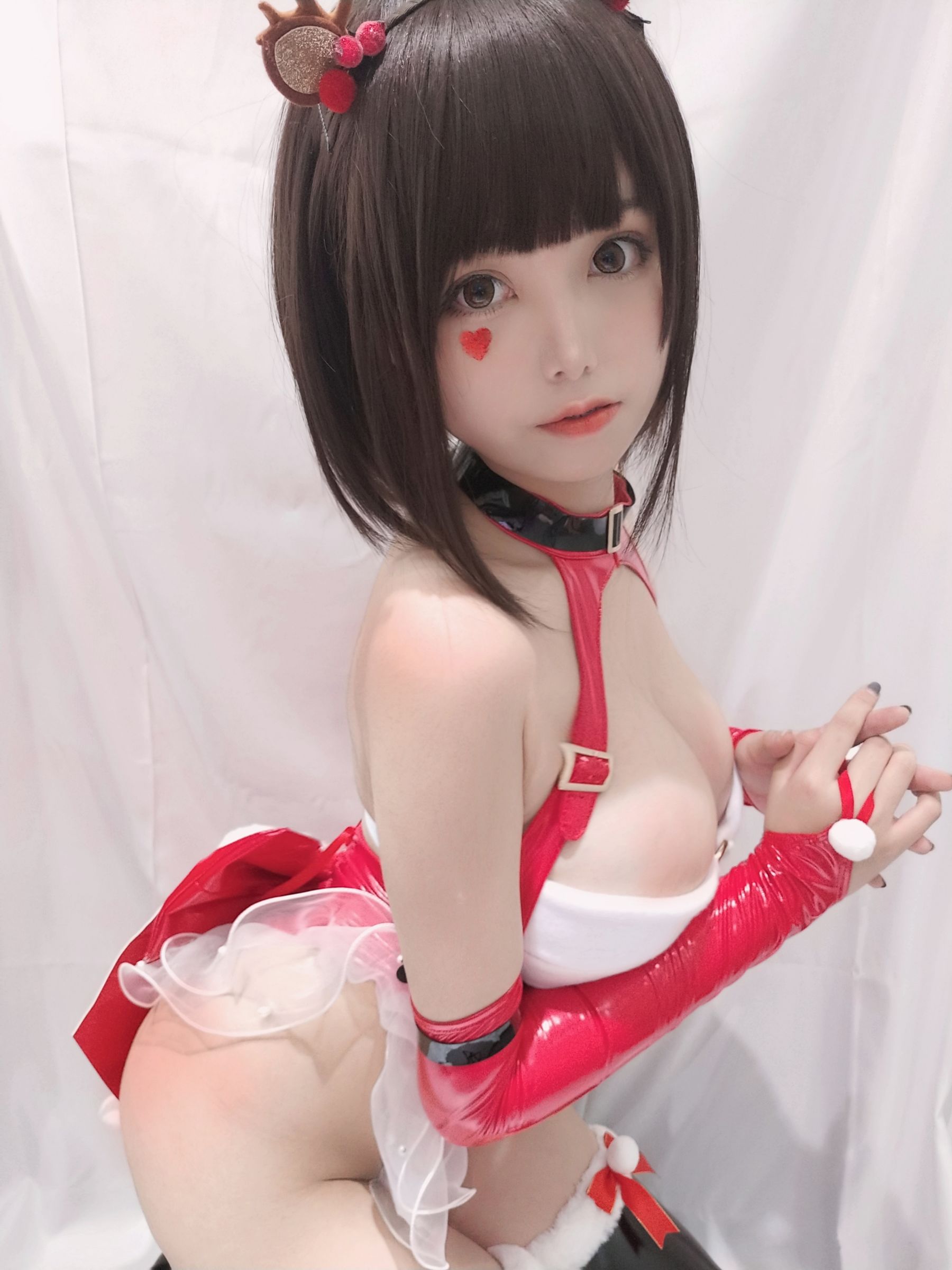 萌系小姐姐蜜汁猫裘 – 圣诞自拍 Cosplay-第20张