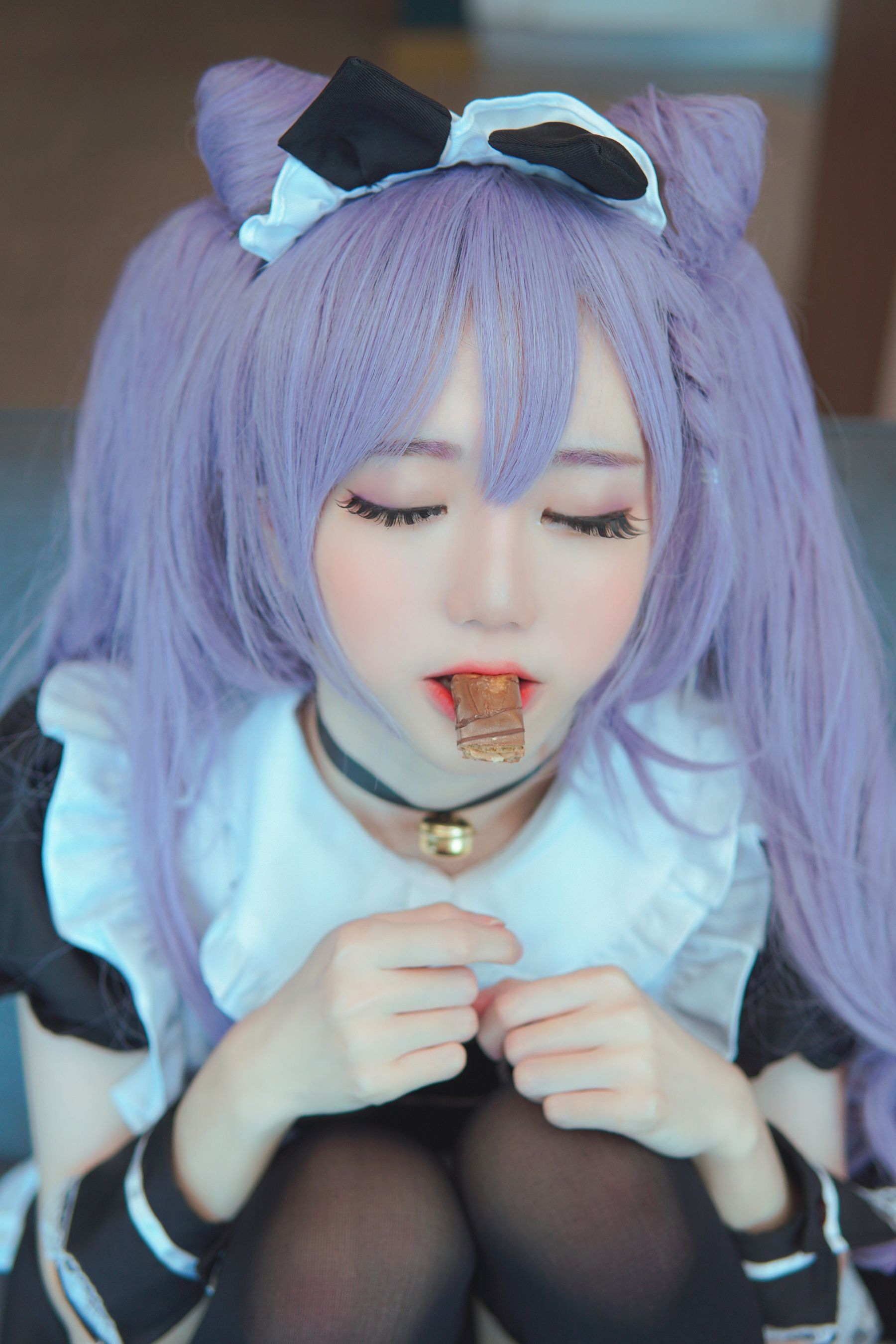 Sally Dorasnow – Keqing Maid Cosplay-第22张