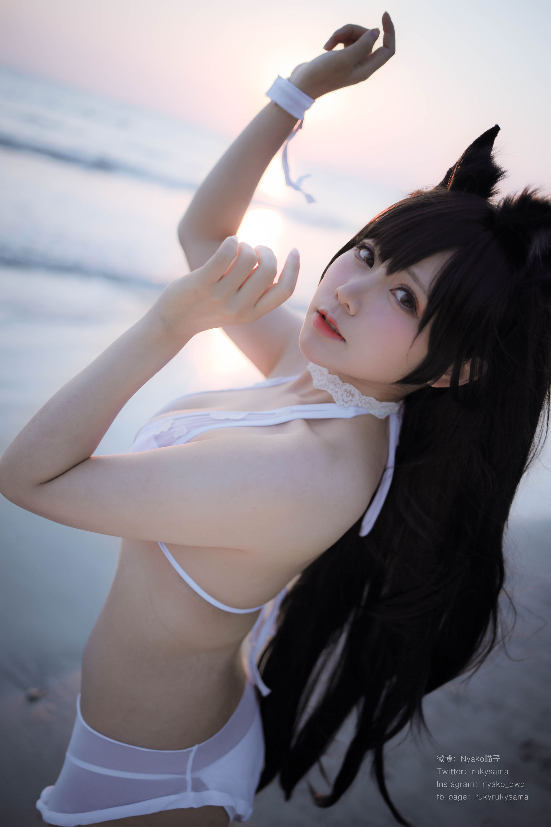 萌妹子Nyako喵子 爱宕泳装 Cosplay-第1张