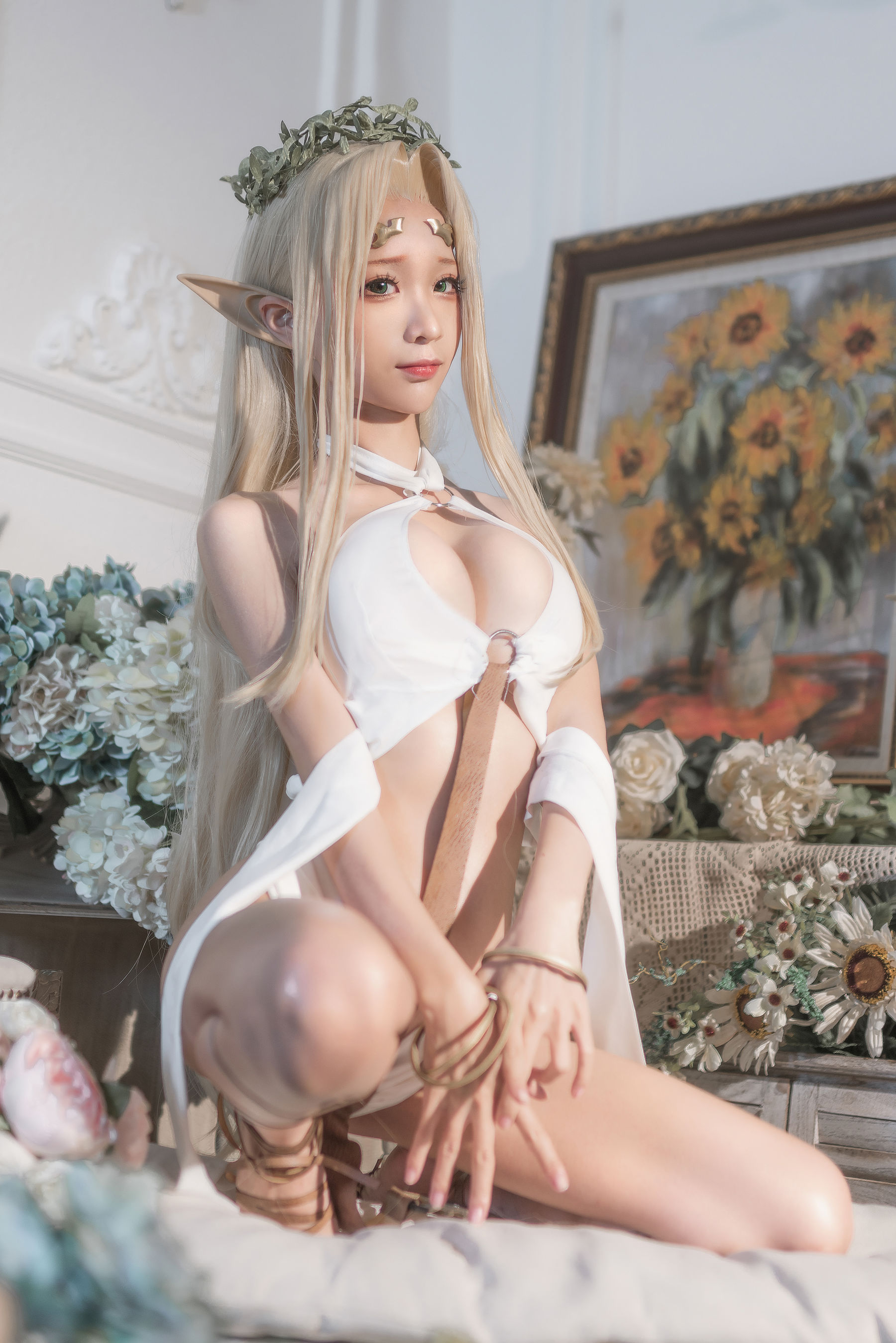 动漫博主蠢沫沫 – 白精灵 原设 Cosplay-第26张