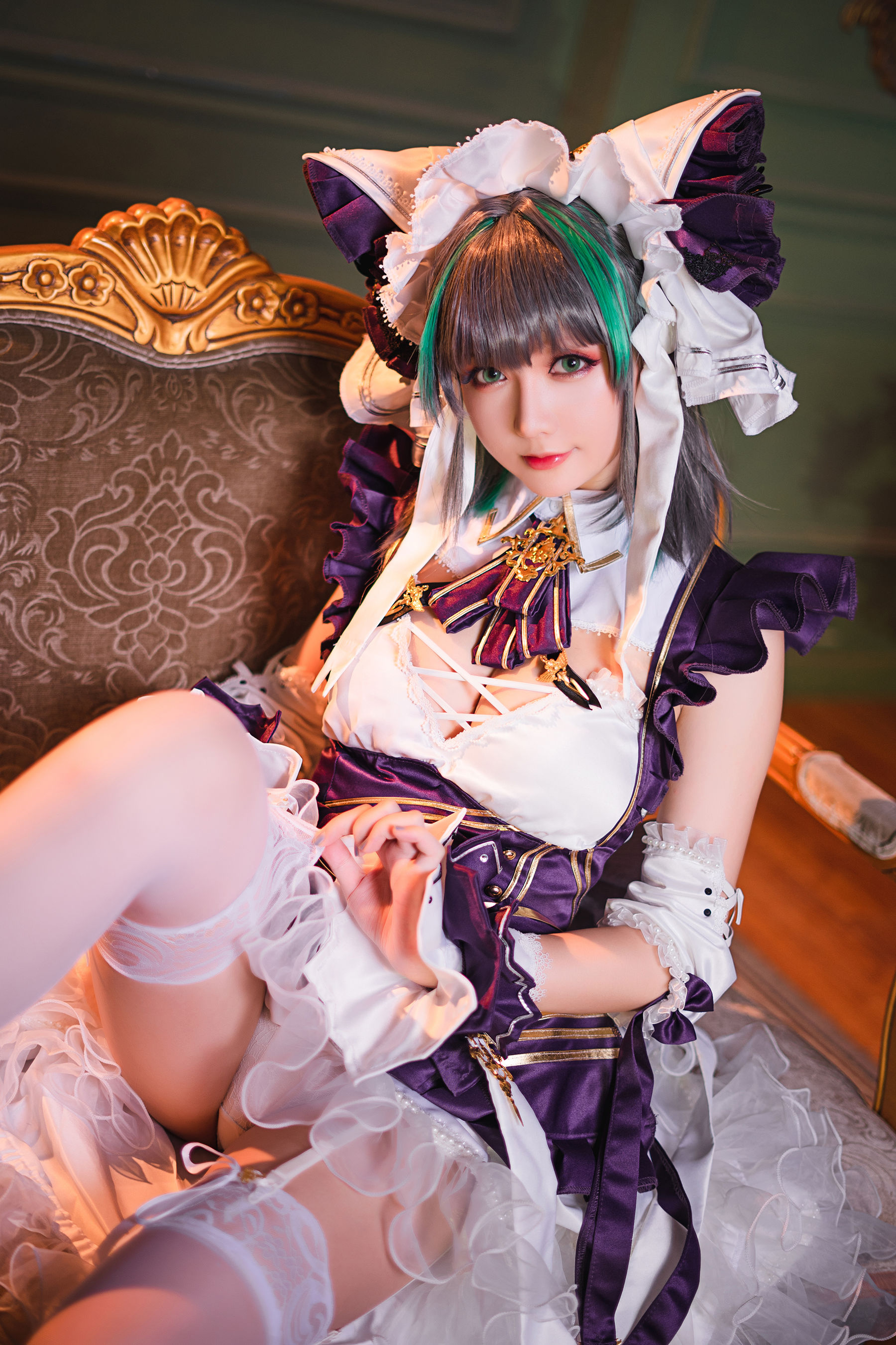 Coser小姐姐星之迟迟 – 柴郡 碧蓝航线 Cosplay-第1张