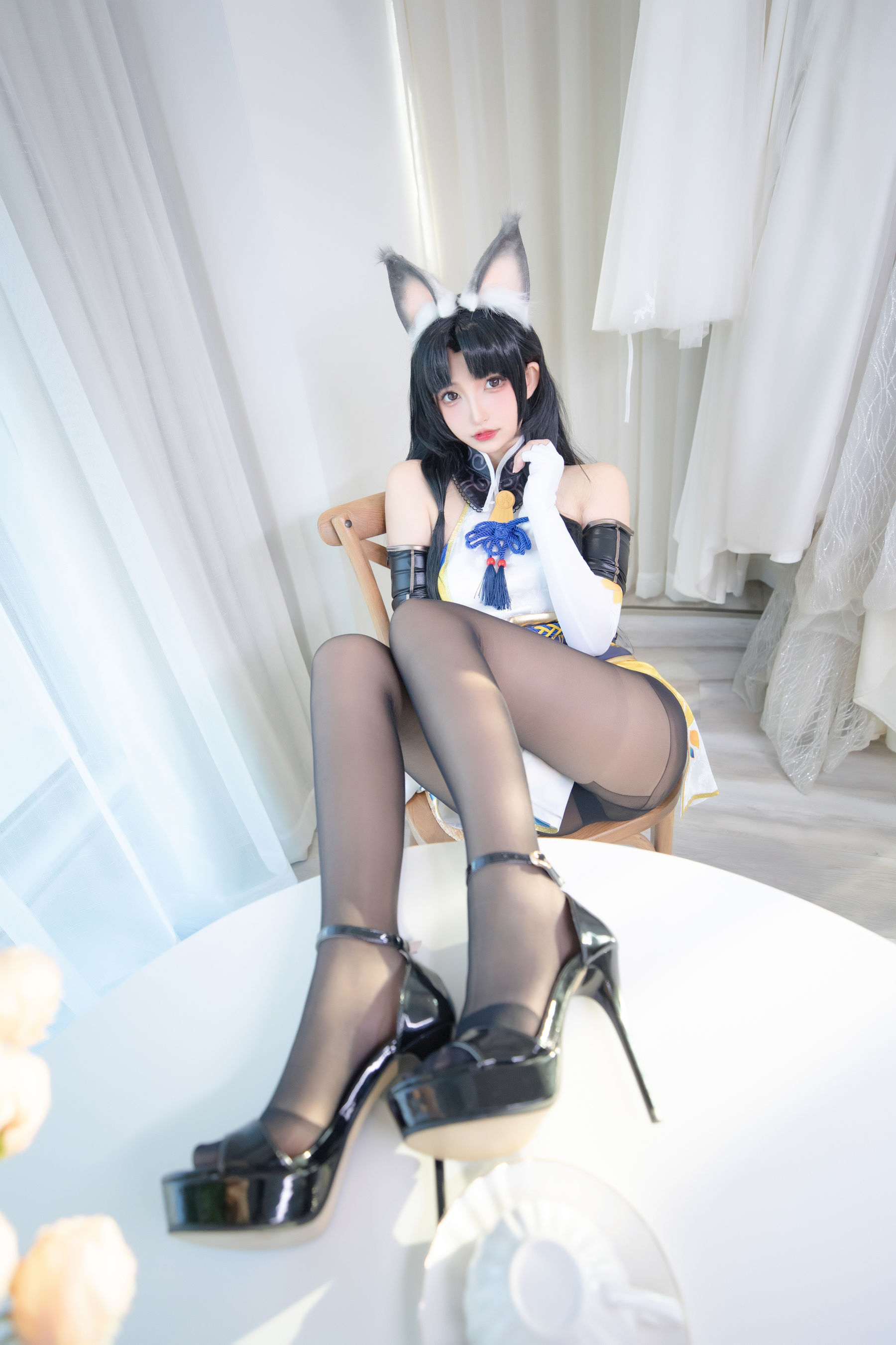萝莉神楽板真冬 黑丝胡桃 Cosplay-第36张