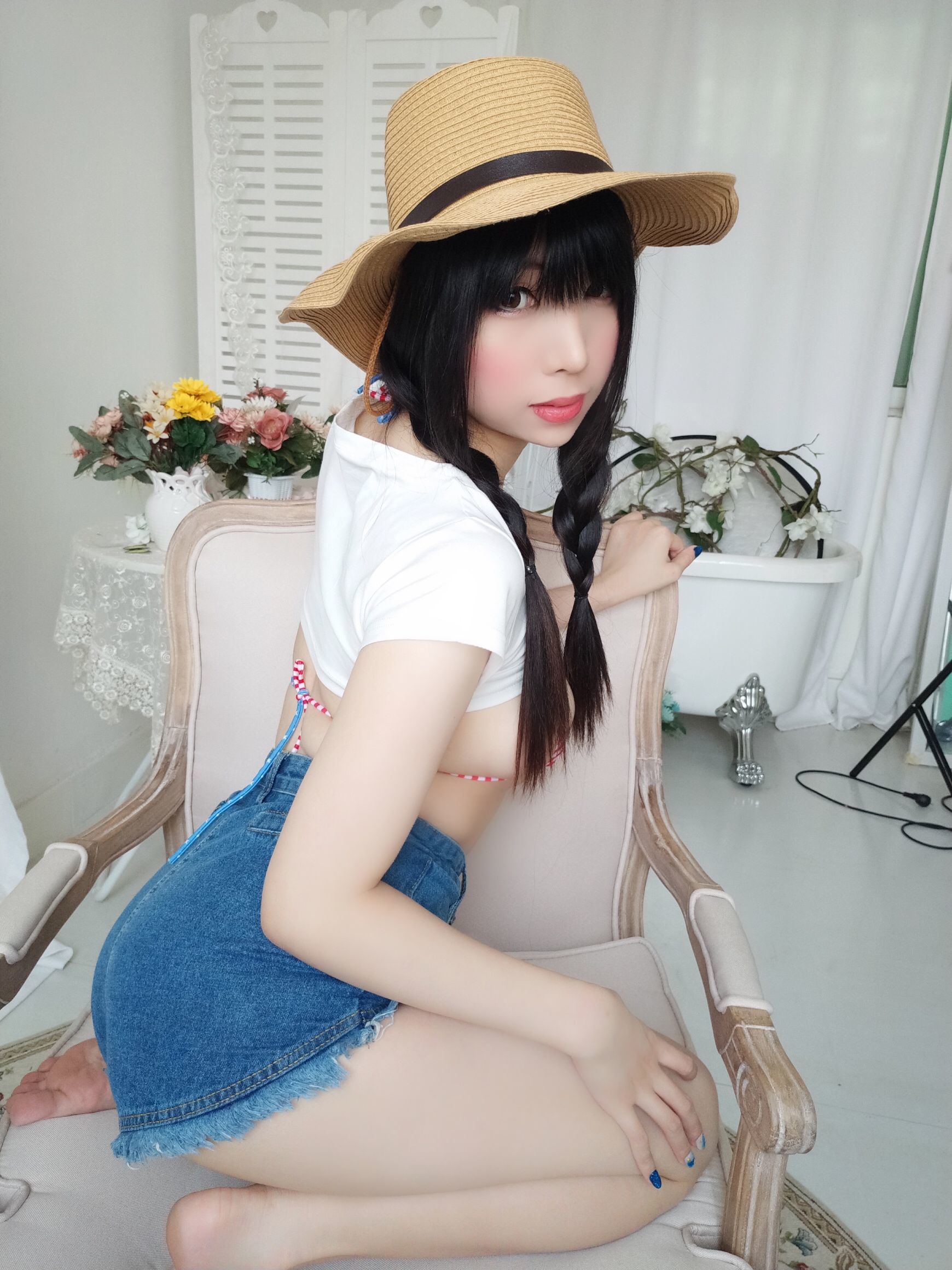 二次元巨乳美女鹿野希 牛仔女郎 Cosplay-第21张