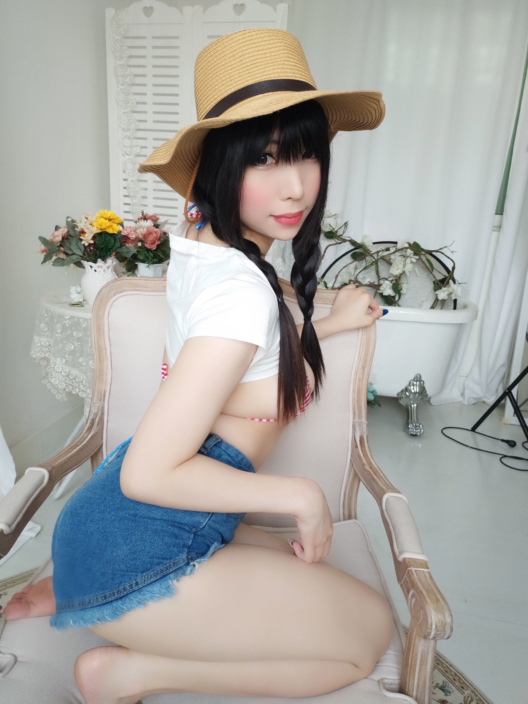 二次元巨乳美女鹿野希 牛仔女郎 Cosplay-第22张