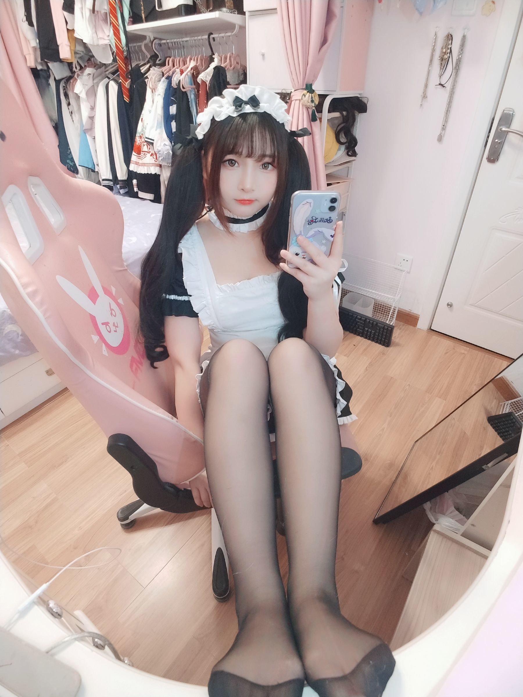 二次元美女古川kagura – 黑丝女仆 Cosplay-第22张