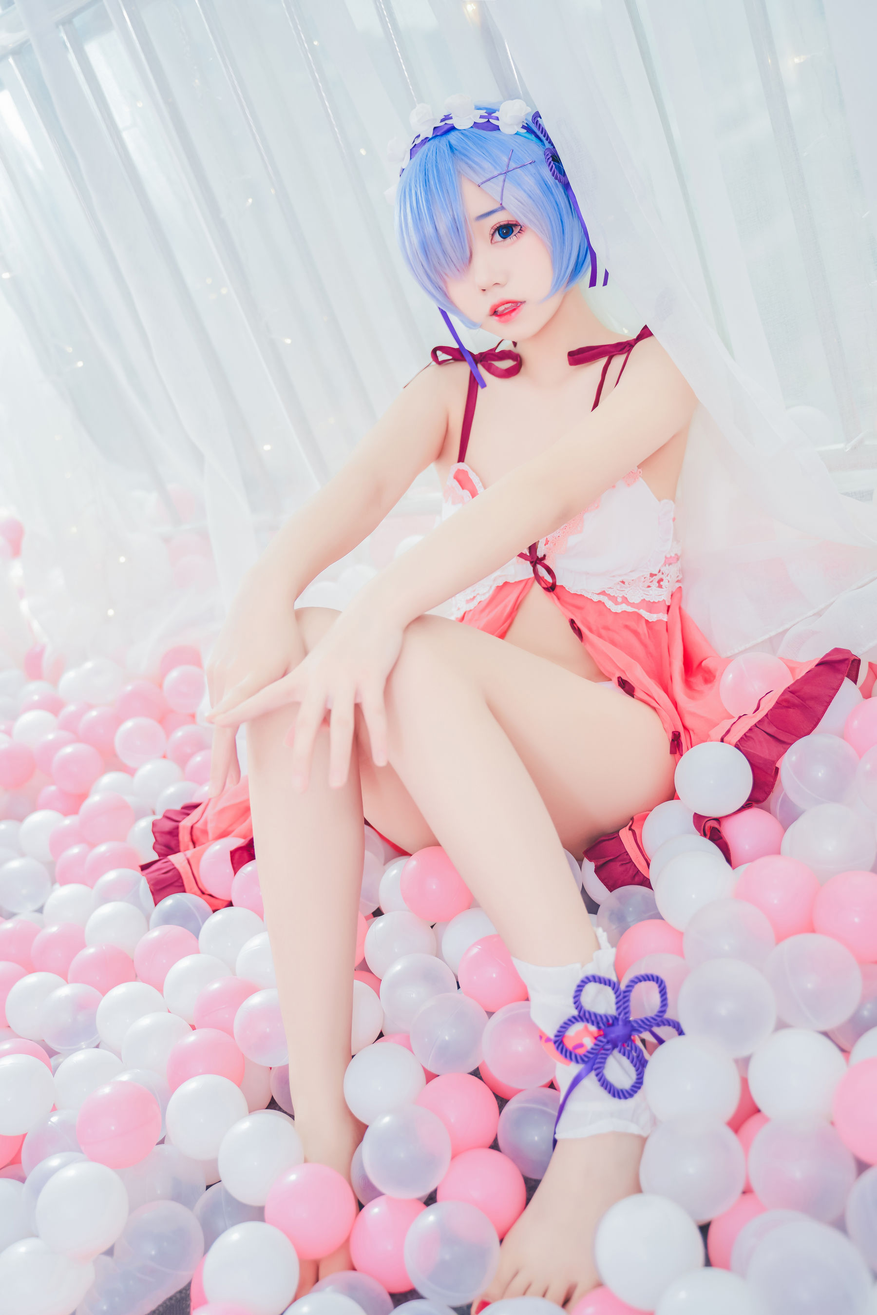 猫君君MaoJun – 粉嫩嫩的雷姆 Cosplay-第20张