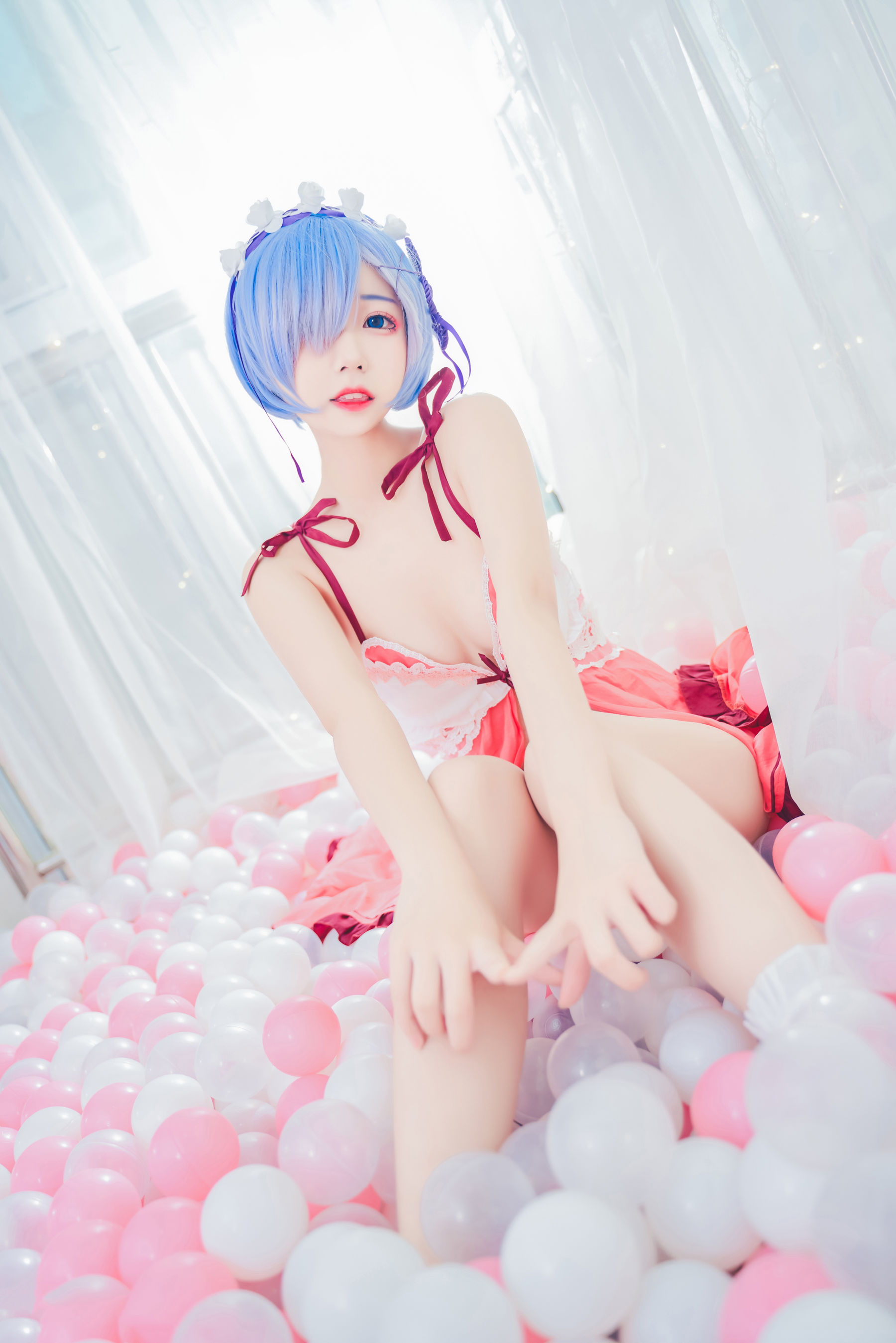 猫君君MaoJun – 粉嫩嫩的雷姆 Cosplay-第21张