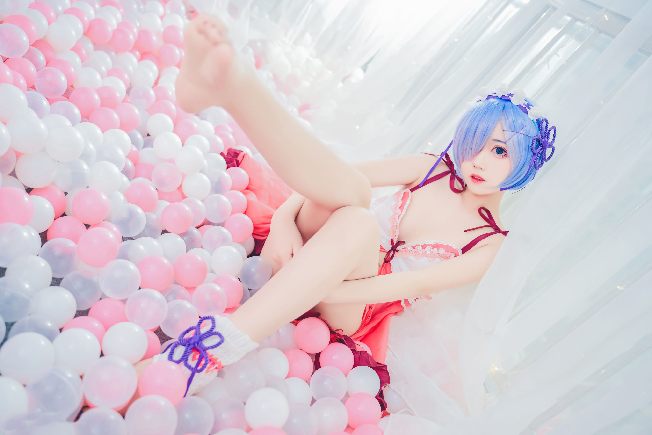 猫君君MaoJun – 粉嫩嫩的雷姆 Cosplay-第24张