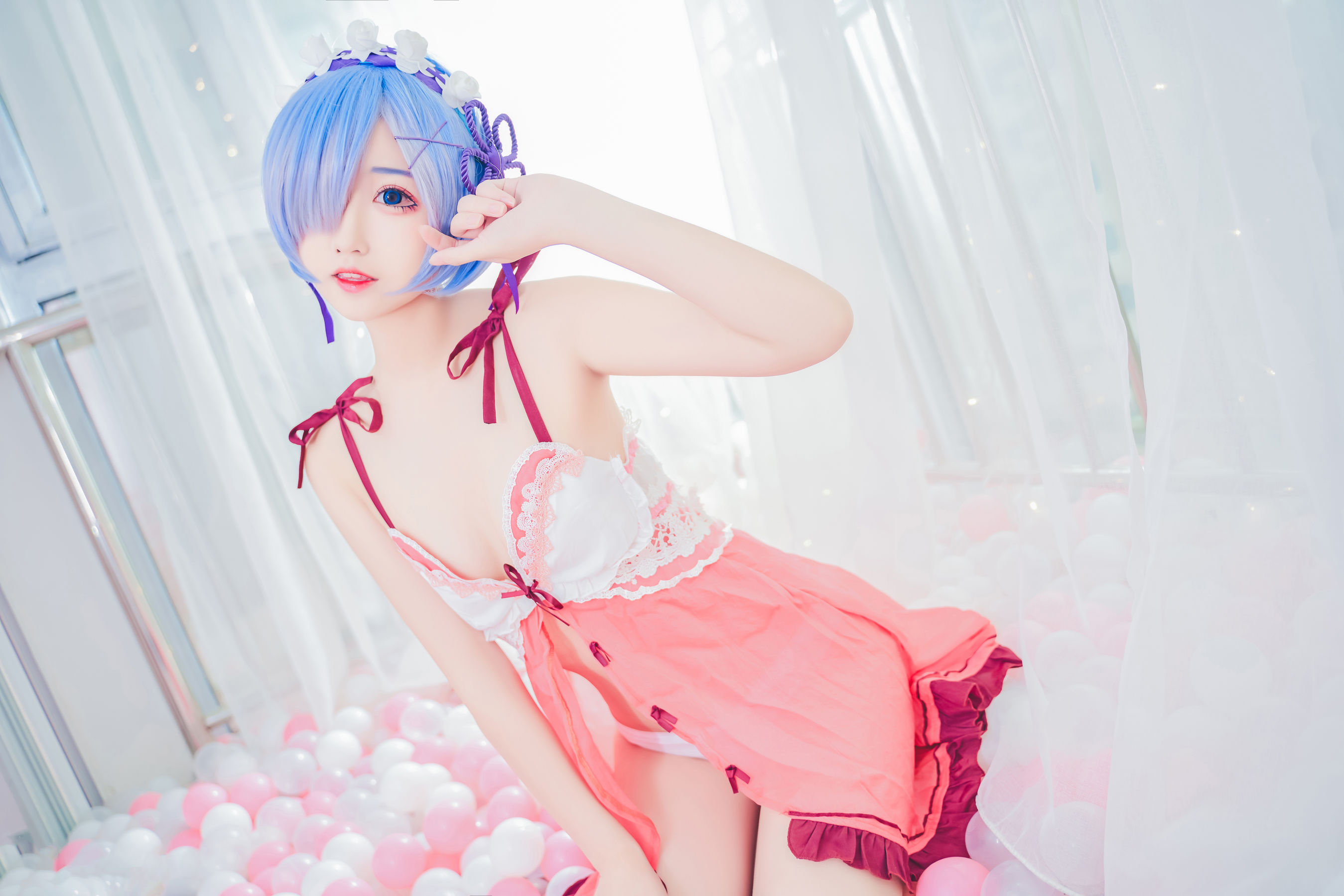 猫君君MaoJun – 粉嫩嫩的雷姆 Cosplay-第26张